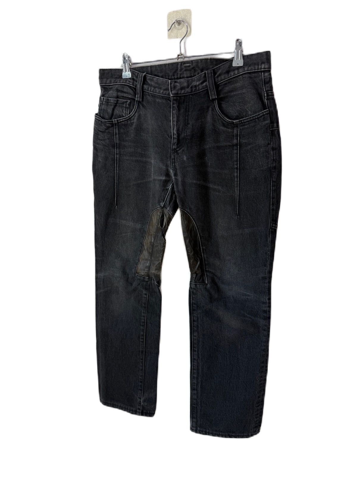 Bajra Japan Brand BAJRA Straight Black Denim Leather Size US 32 / EU 48 - 3 Thumbnail