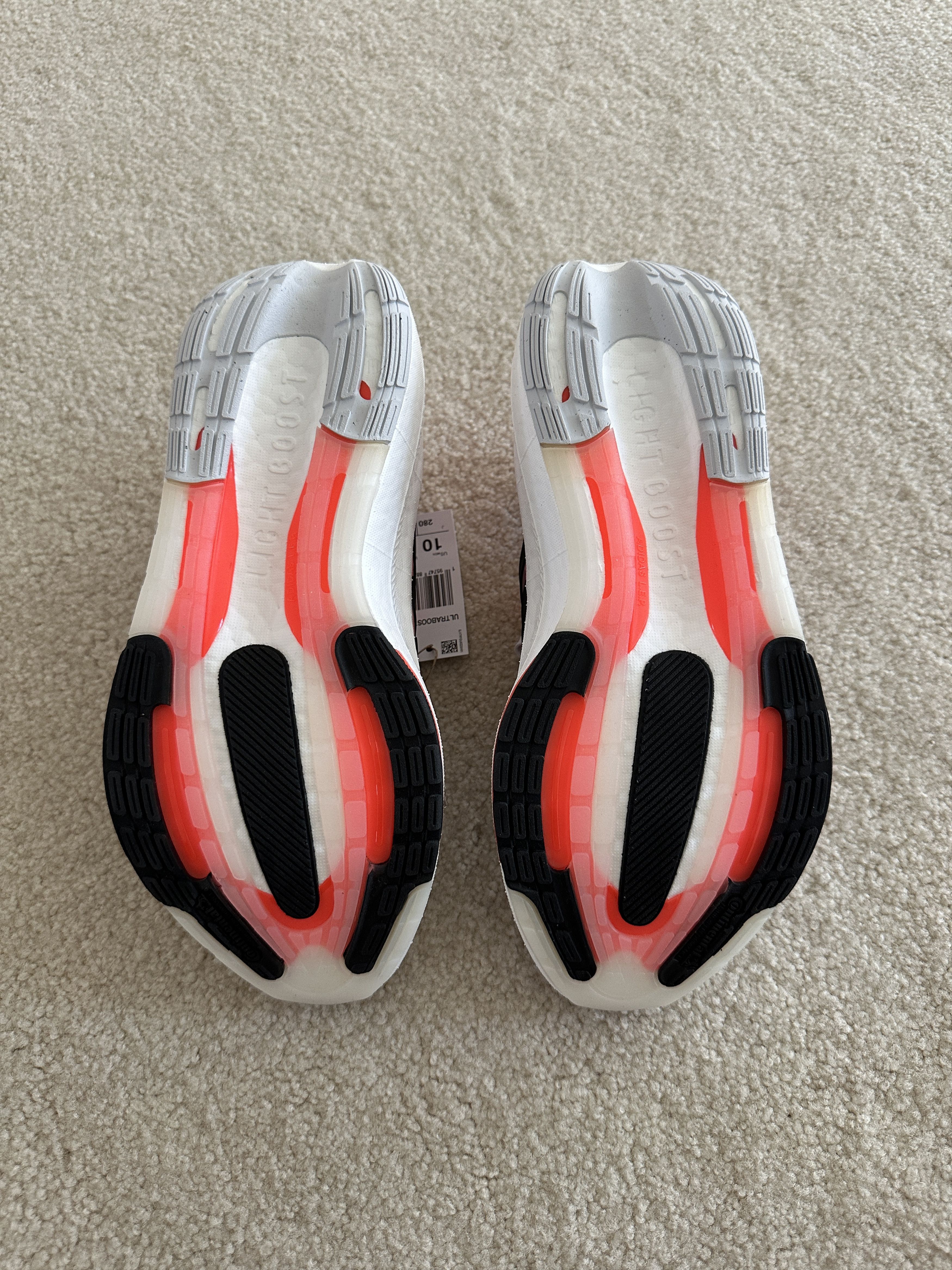 Adidas Adidas Ultraboost Light "White Solar Red" - US Men's 10 Size US 10 / EU 43 - 7 Thumbnail