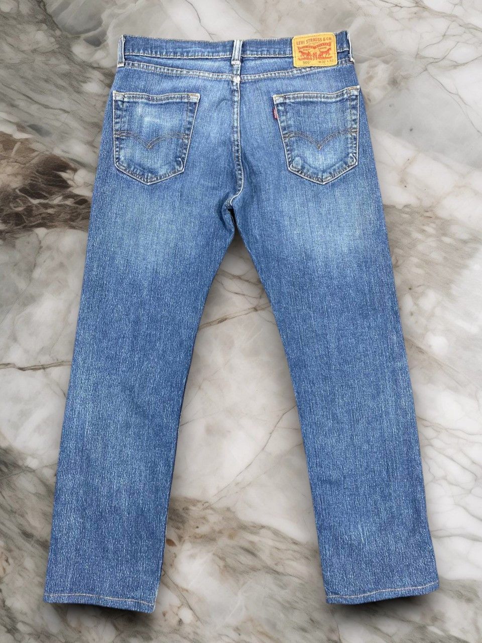 Levi's levis 505 distressed denim nice design Size US 35 - 2 Thumbnail