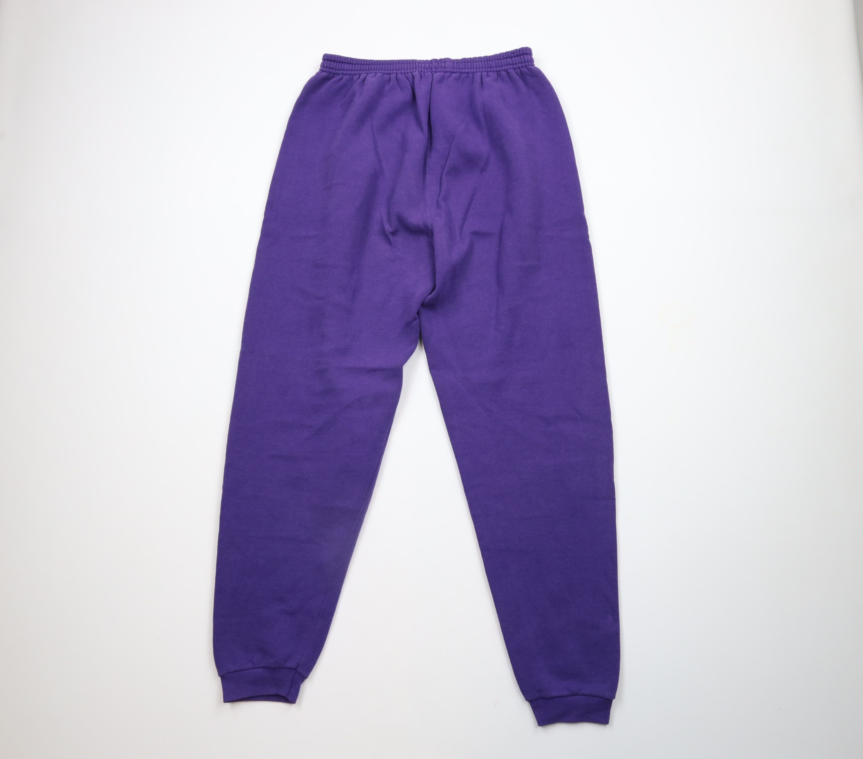 Vintage Vintage 90s Streetwear Blank Sweatpants Joggers Purple USA Size 28" / US 6 / IT 42 - 11 Thumbnail