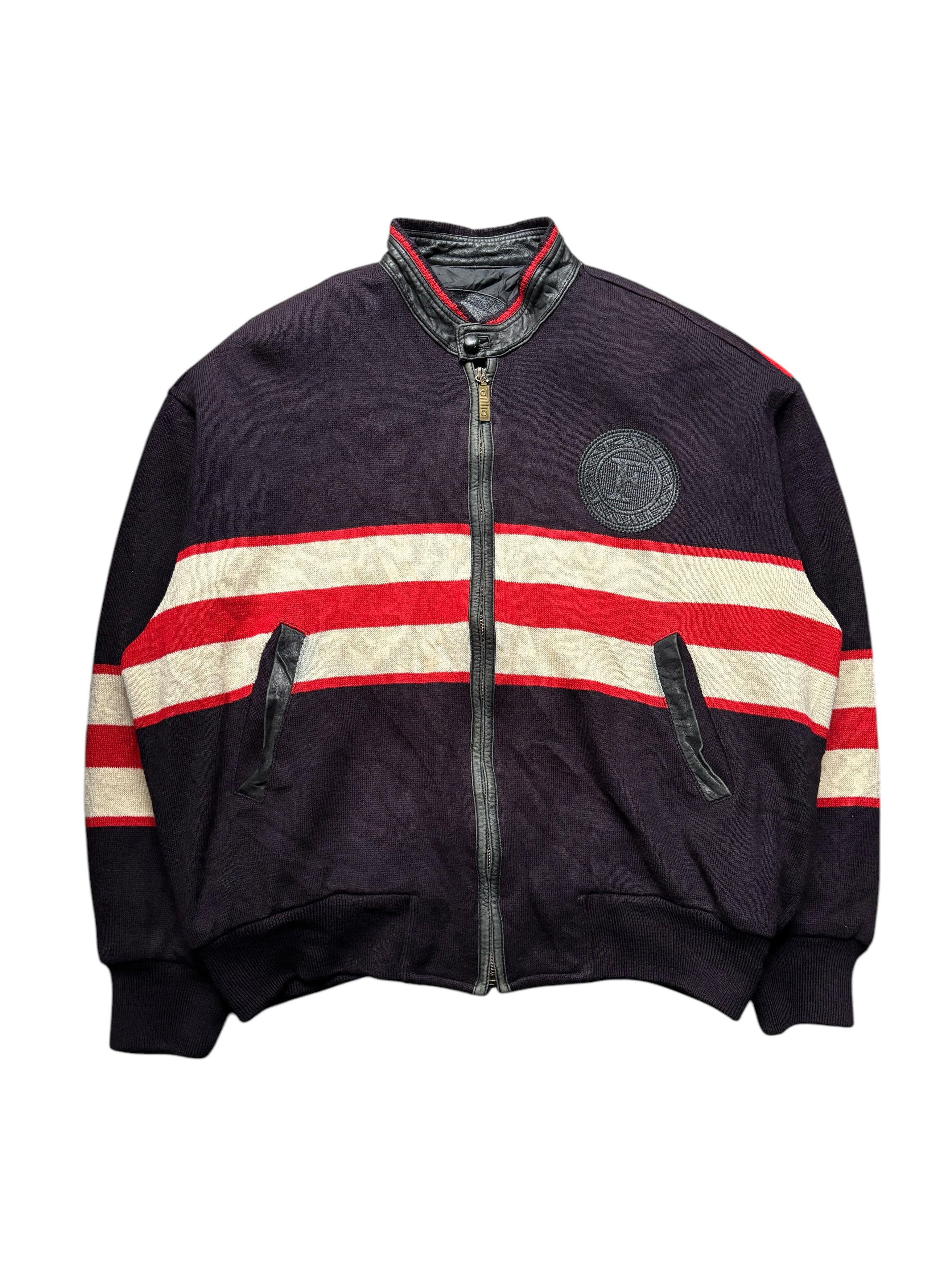 Vintage Vtg Varsity woll leather Oillio Fall Nono Spirits Elegance Size US M / EU 48-50 / 2 - 2 Thumbnail