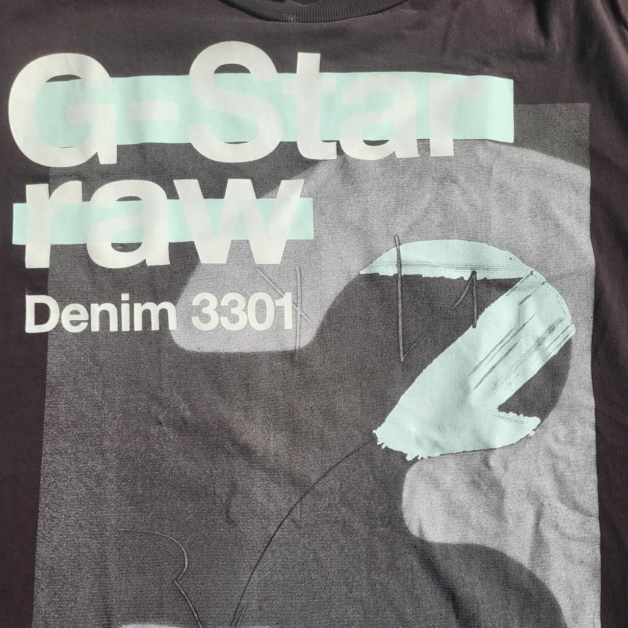 G-Star G-Star RAW Men's Grey and Brown T-shirt - Size L Size US L / EU 52-54 / 3 - 5 Thumbnail
