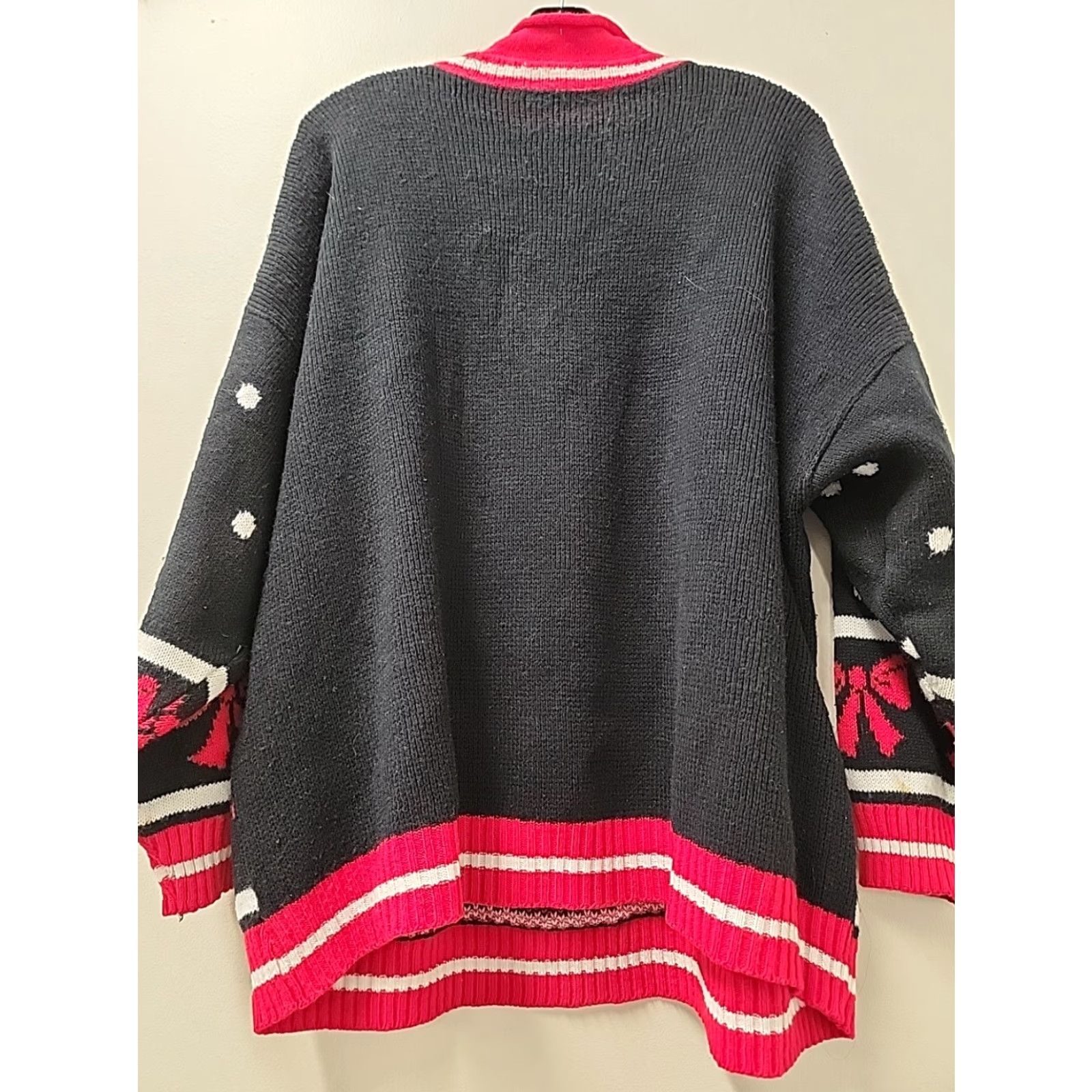 Vintage VINTAGE Knitwaves Ugly Christmas Sweater womens XL-2XL Pullover Long Sleeve Mock Neck Christmas 27 Chest 25 Length Black Red Green White Womens Size XL / US 12-14 / IT 48-50 - 5 Thumbnail
