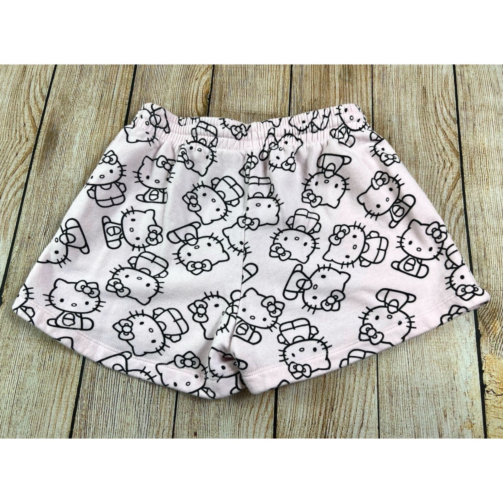 Vintage Sanrio Hello Kitty Pink Shorts Sweat Shorts Women's Small Cotton Polyester Drawstring Elastic Waist Activewear Casual Travel Size 28" / US 6 / IT 42 - 2 Thumbnail