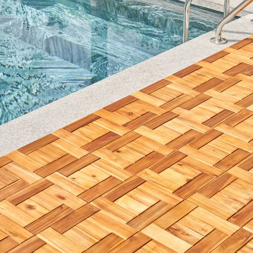 Designer × Homemade (Set of 10) Hanalei Eucalyptus Interlocking Wooden Decktile Size US L / EU 52-54 / 3 - 4 Thumbnail