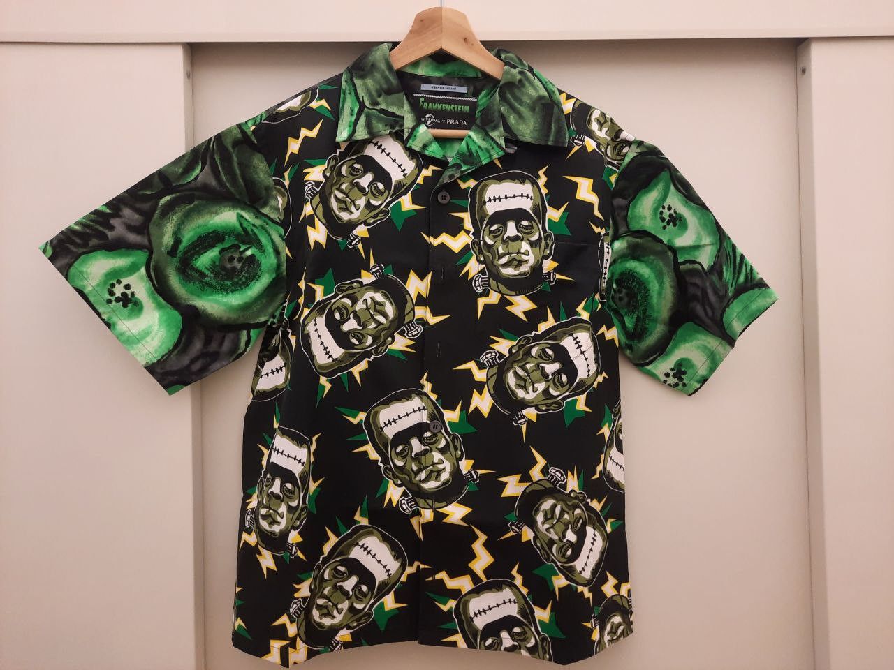 Prada × Universal Studios Prada Frankenstein Rose Bowling Shirt