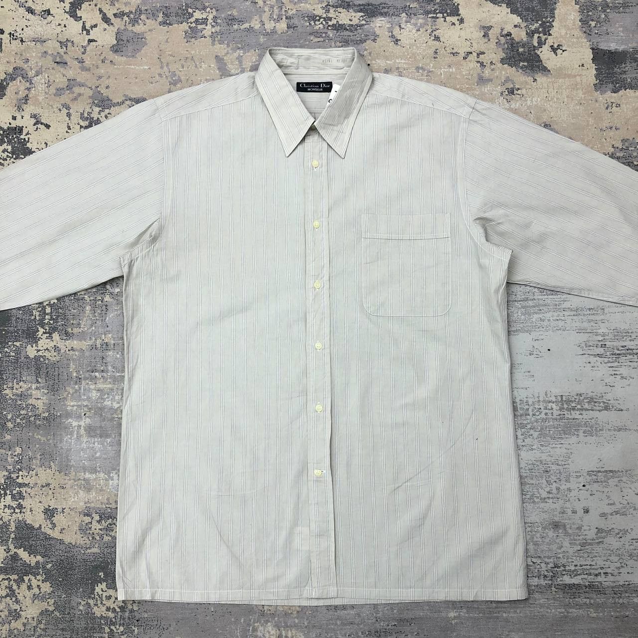 Christian Dior Monsieur T184 VTG CHRISTIAN DIOR MONSIEUR STRIPED SHIRT Size US M / EU 48-50 / 2 - 2 Thumbnail