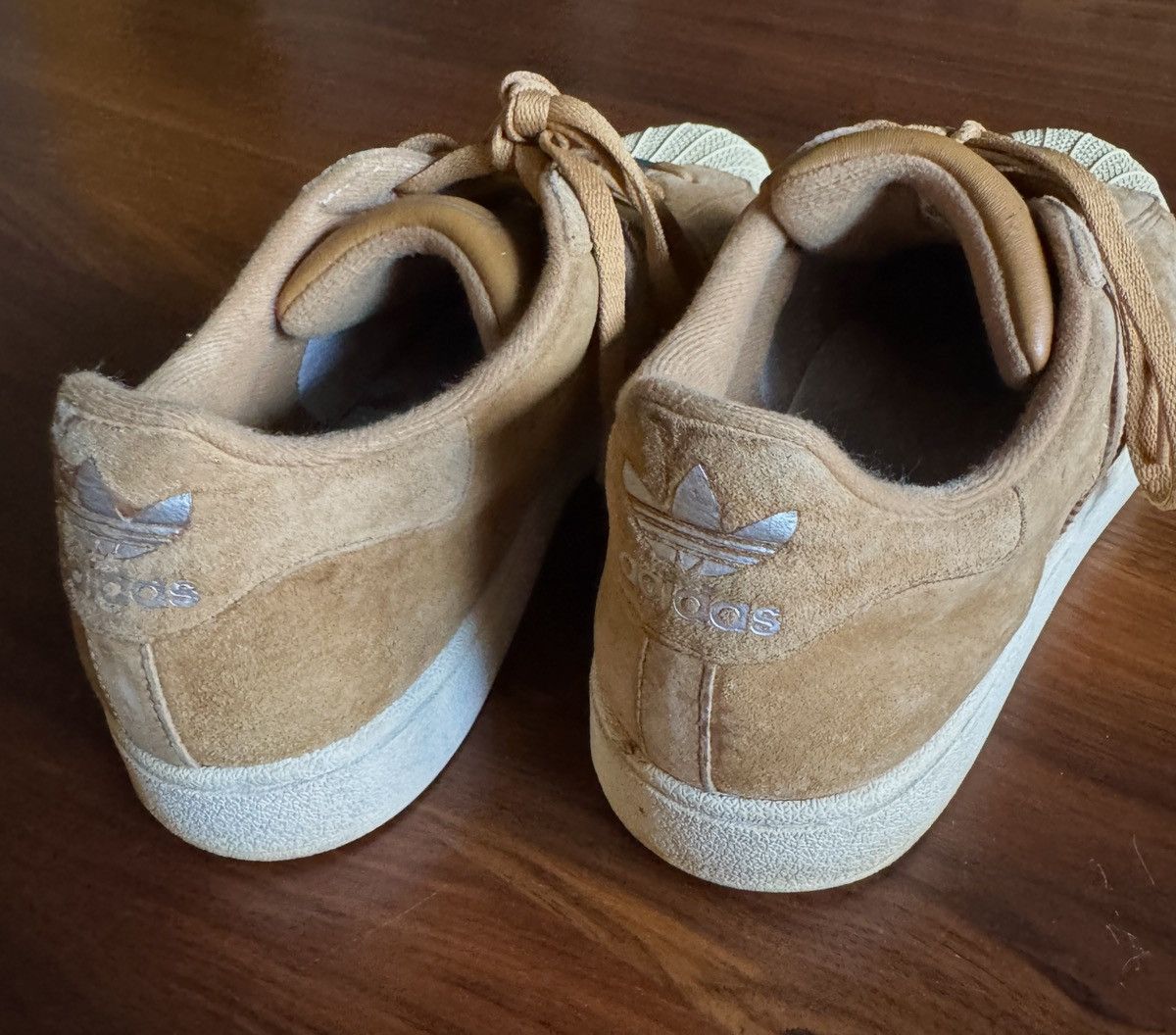 Adidas Adidas Superstar Light Brown Suede Size US 11.5 / EU 44-45 - 7 Thumbnail