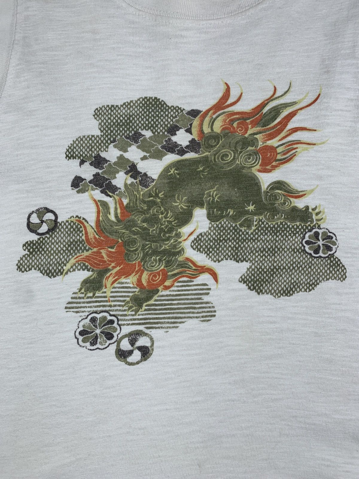 Japanese Brand y2k peda & mada Japan Lion Oriental Art Graphic Cropped Top Size S / US 4 / IT 40 - 4 Thumbnail