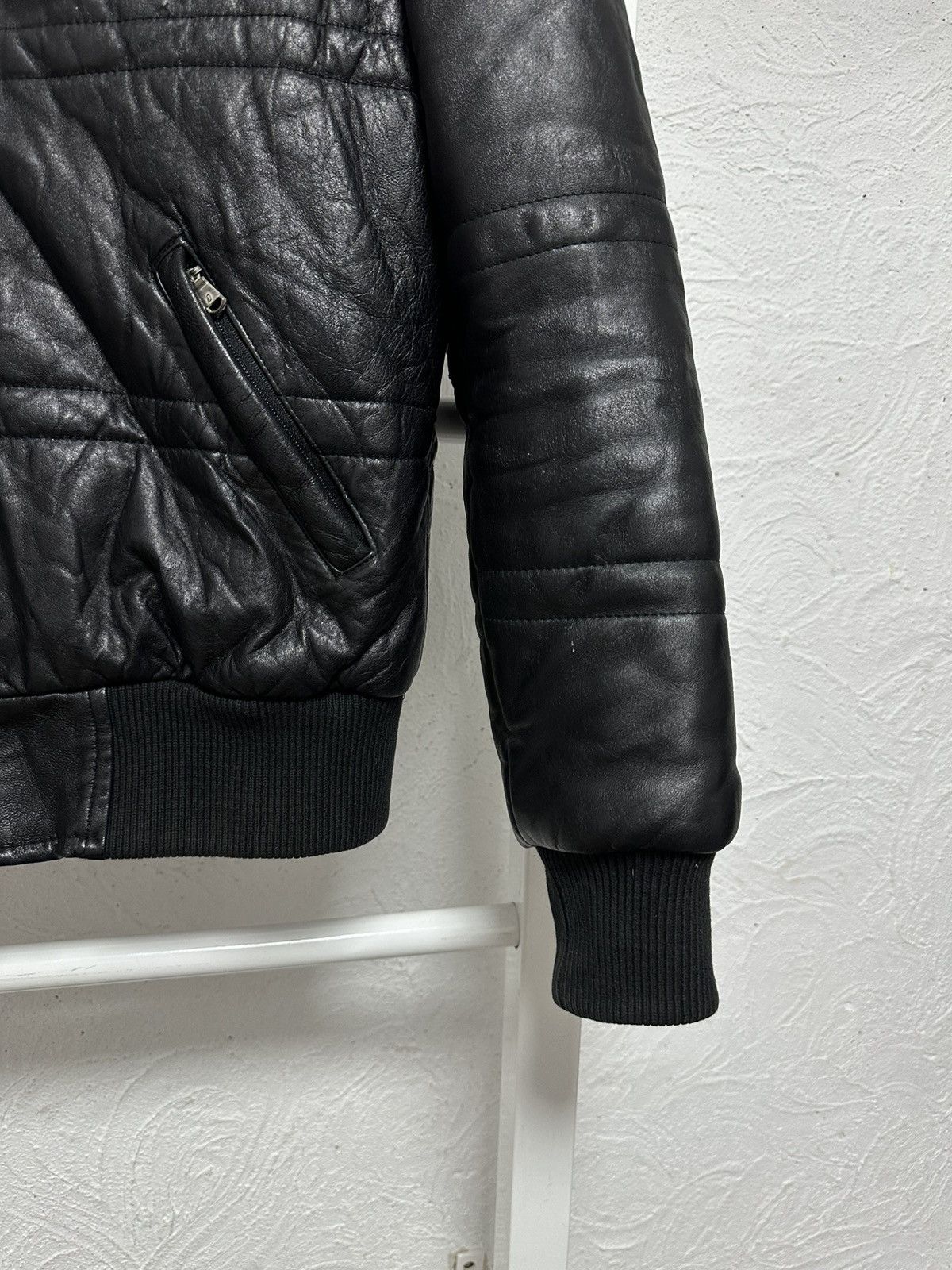 Vintage Fly Black Genuine Leather Bomber Jacket Size S Size US S / EU 44-46 / 1 - 8 Thumbnail