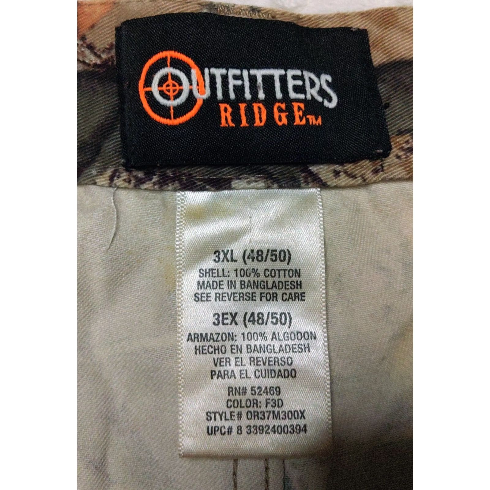 Vintage Outfitters Ridge Pants Mens 3XL Camouflage Fusion 3-D Cargo Hunting Cotton Zip Fly Cargo Pants Mens 3XL Camouflage Size US 39 - 6 Thumbnail