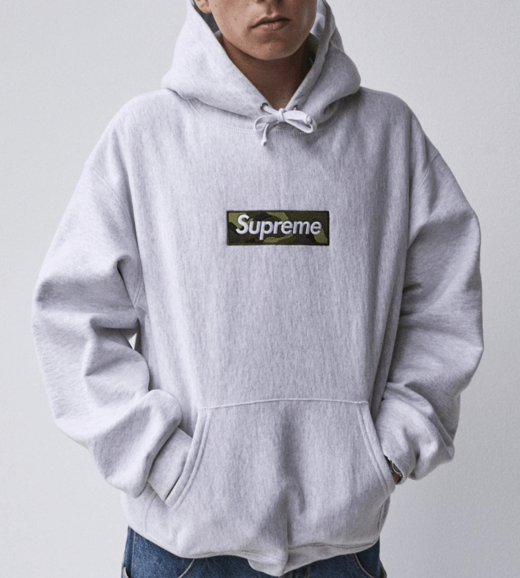 Supreme camo box logo crewneck sale