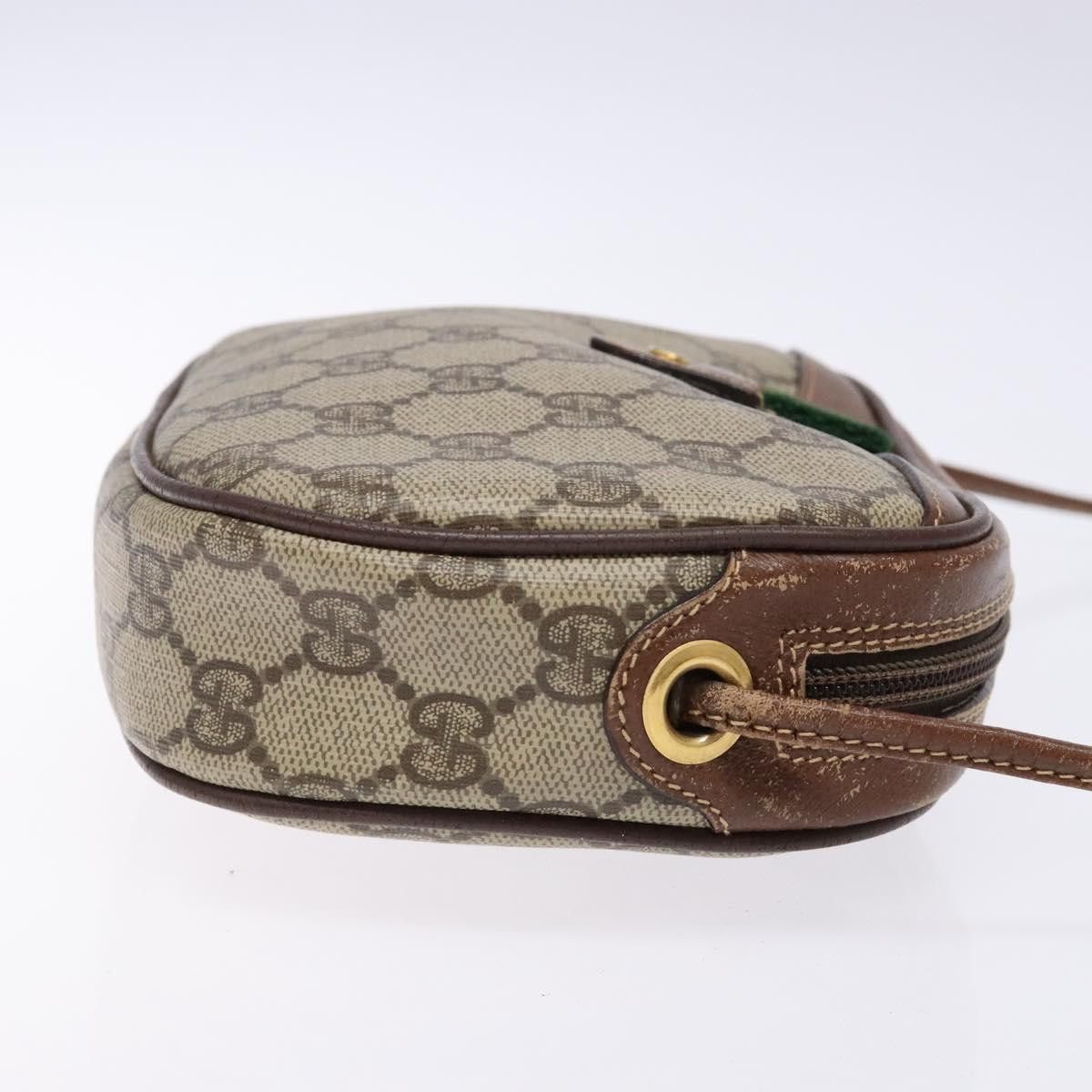 Gucci GUCCI GG Supreme Web Sherry Line Shoulder Bag Pvc Beige Gold Size ONE SIZE - 4 Thumbnail