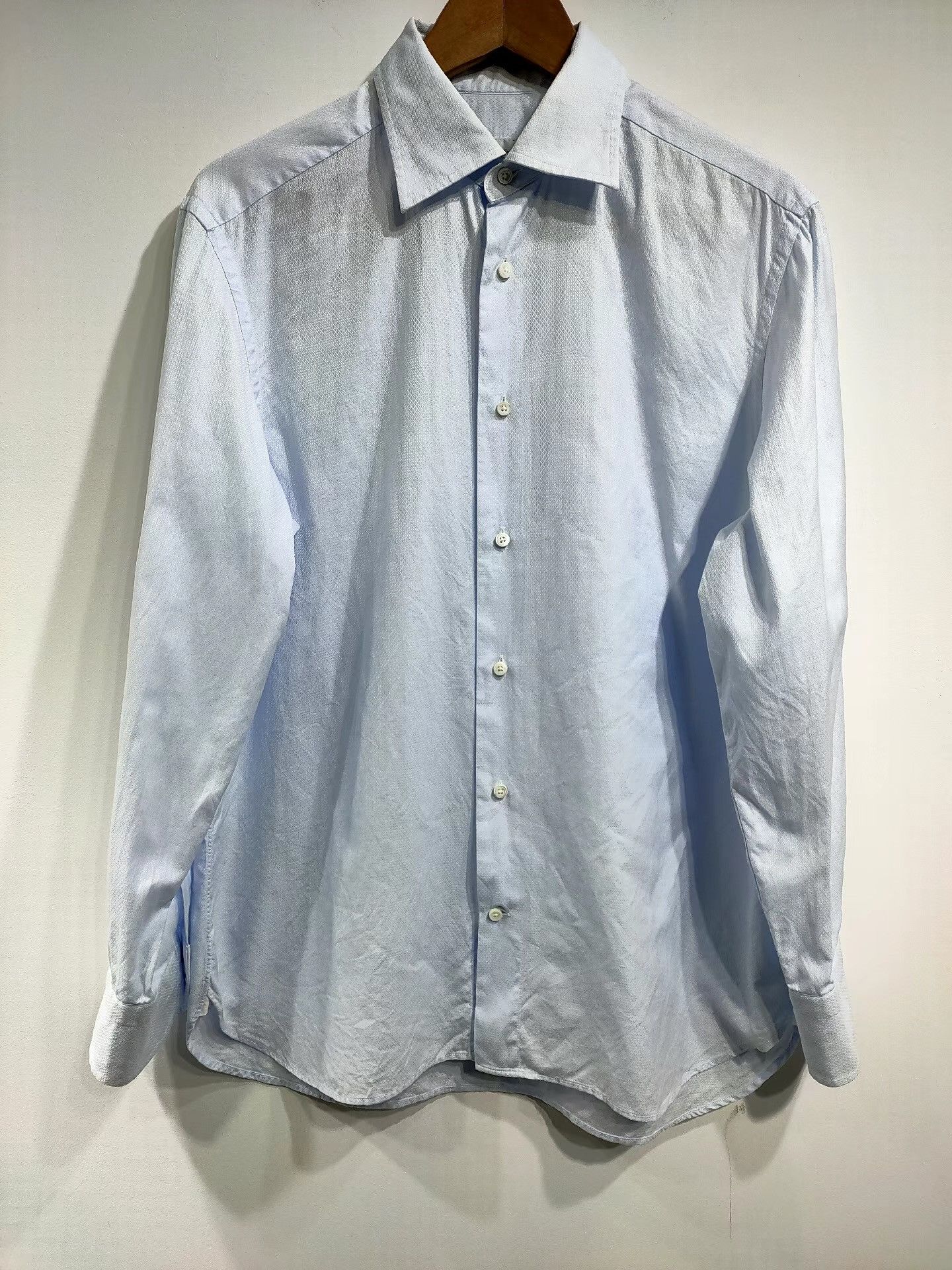 Ermenegildo Zegna Ermenegildo Zegna Blue Long Sleeve Business Shirt K29 Size US M / EU 48-50 / 2 - 1 Thumbnail