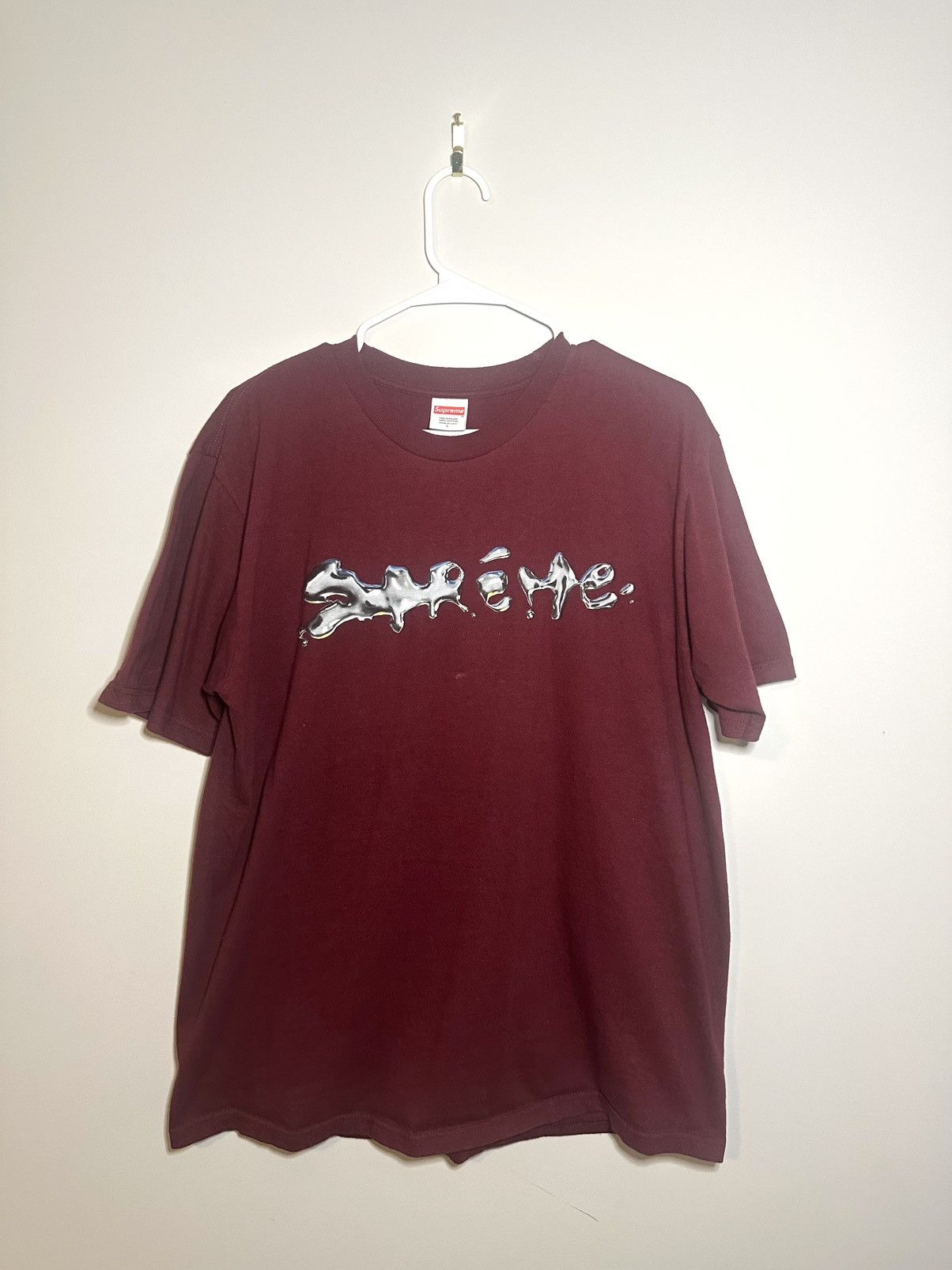 Supreme Maroon Supreme Liquid Tee Size US M / EU 48-50 / 2 - 1 Thumbnail