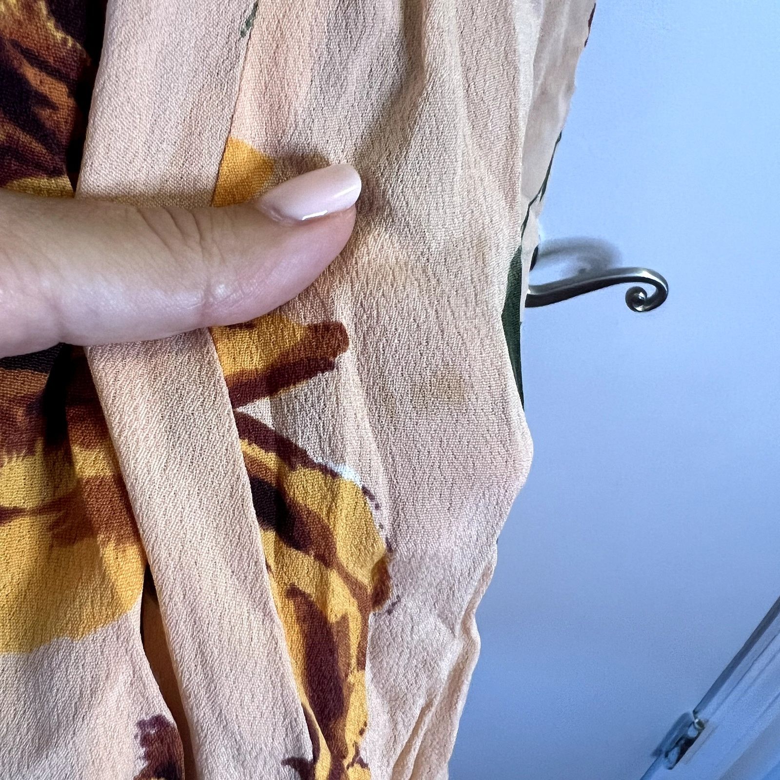 Christy Dawn Christy Dawn the Autumn maxi wrap peach floral dress size XS Size XS / US 0-2 / IT 36-38 - 6 Thumbnail