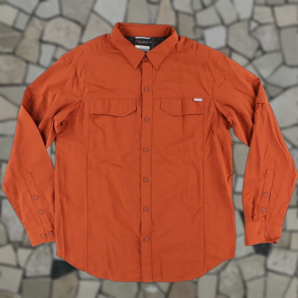 Vintage Columbia Omni-Shade Nylon Button Up Shirt Burnt Orange Men's L Size US L / EU 52-54 / 3 - 1 Thumbnail