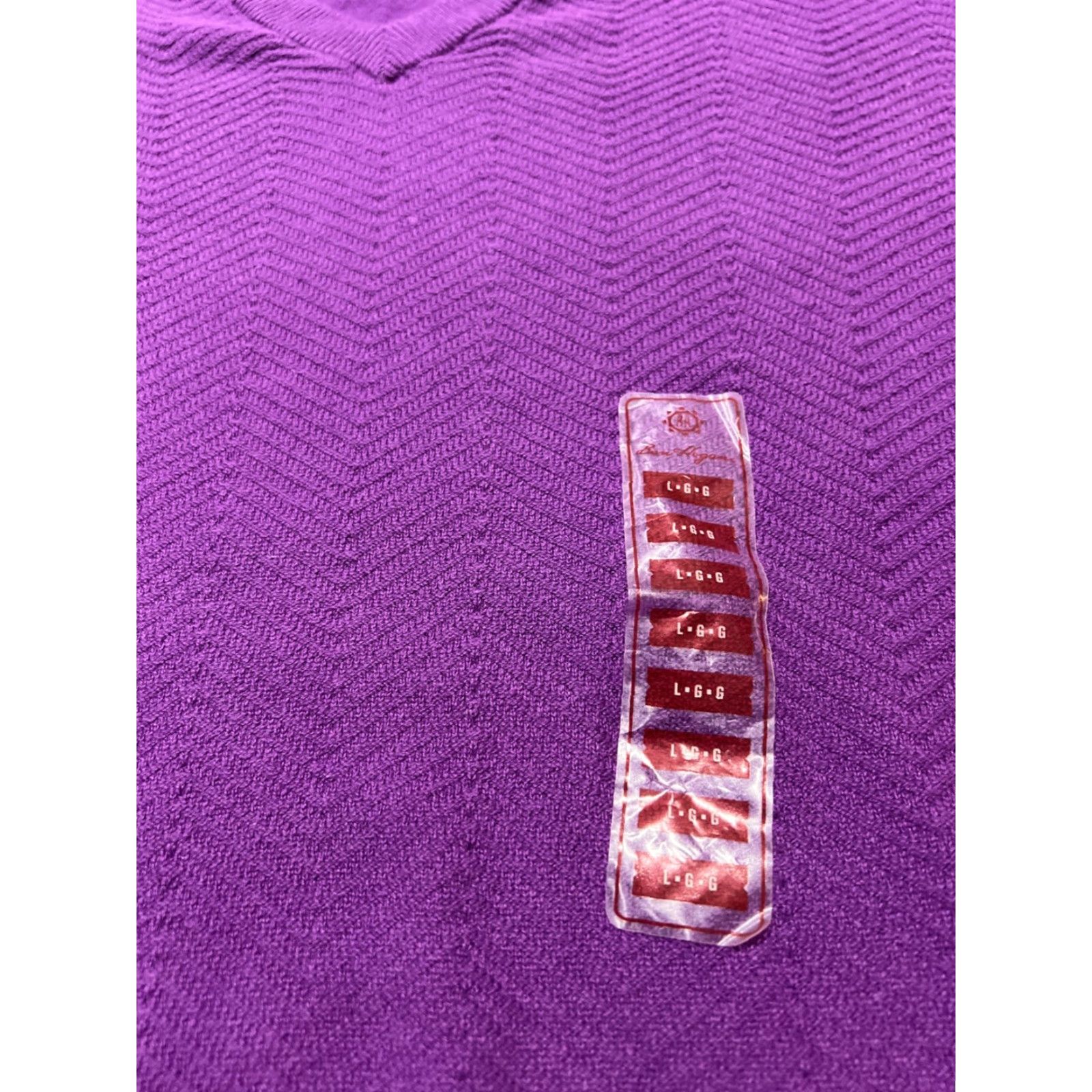 Hogan VINTAGE Ben Hogan Sweater Mens Size L Purple V Neck Size US L / EU 52-54 / 3 - 3 Thumbnail
