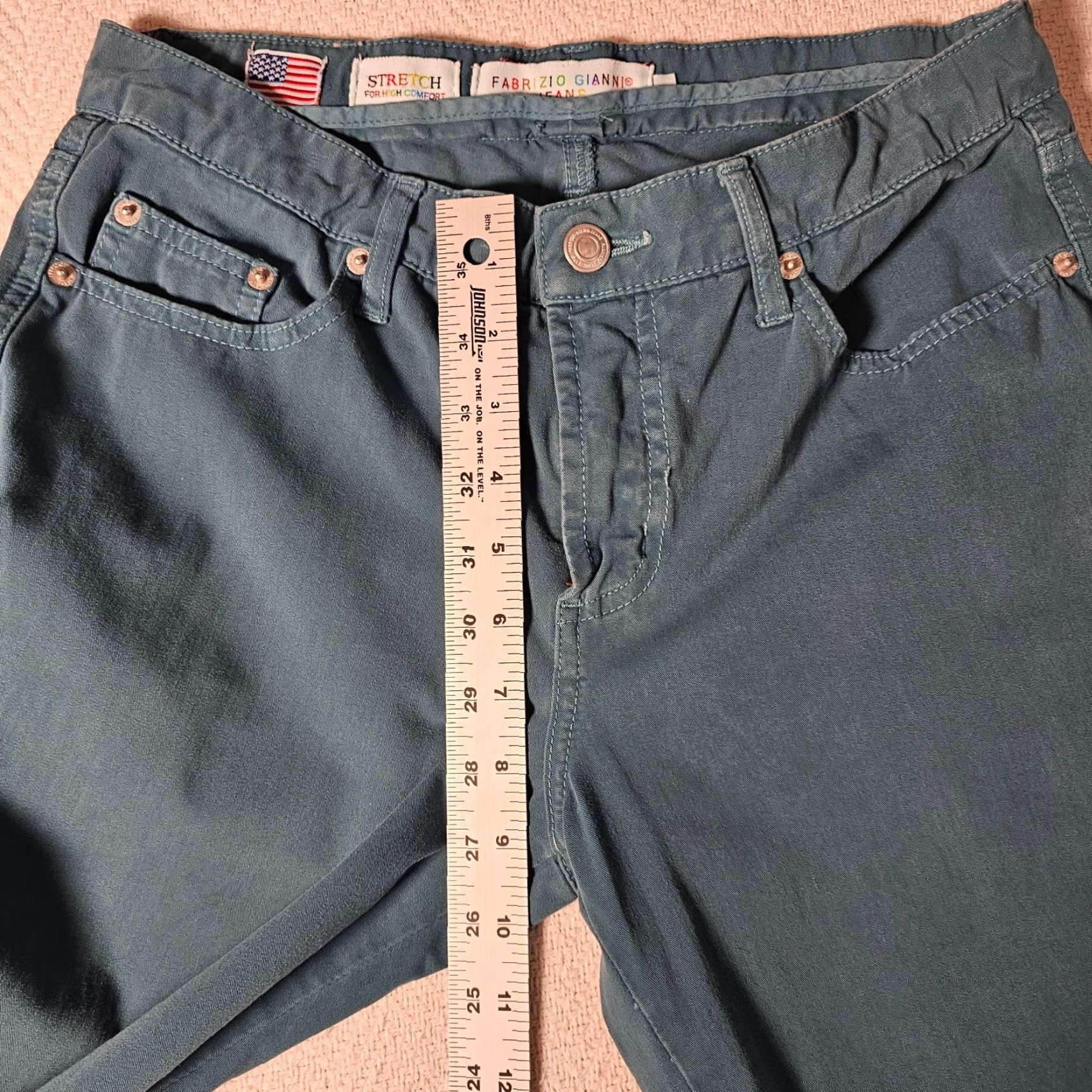 Altea VINTAGE Fabrizio Gianni Jeans Womens Jeans Regular Size 9 Blue Cotton Mid Rise Skinny Leg Distressed No Zip Pocket Jeans Size 30" / US 8 / IT 44 - 5 Thumbnail