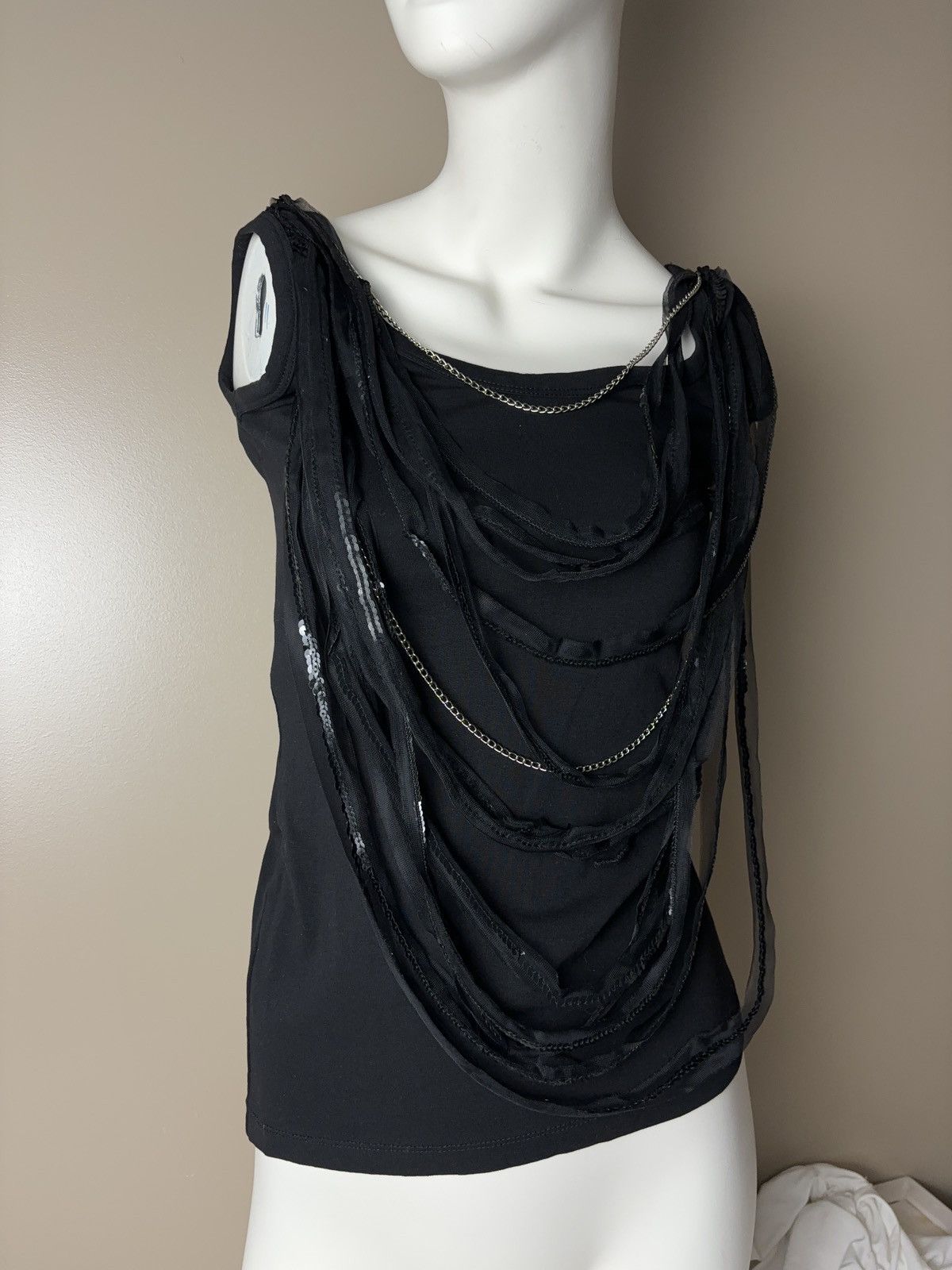 Japanese Brand × Vintage Glamour jewelry details vintage tank top Size S / US 4 / IT 40 - 2 Thumbnail