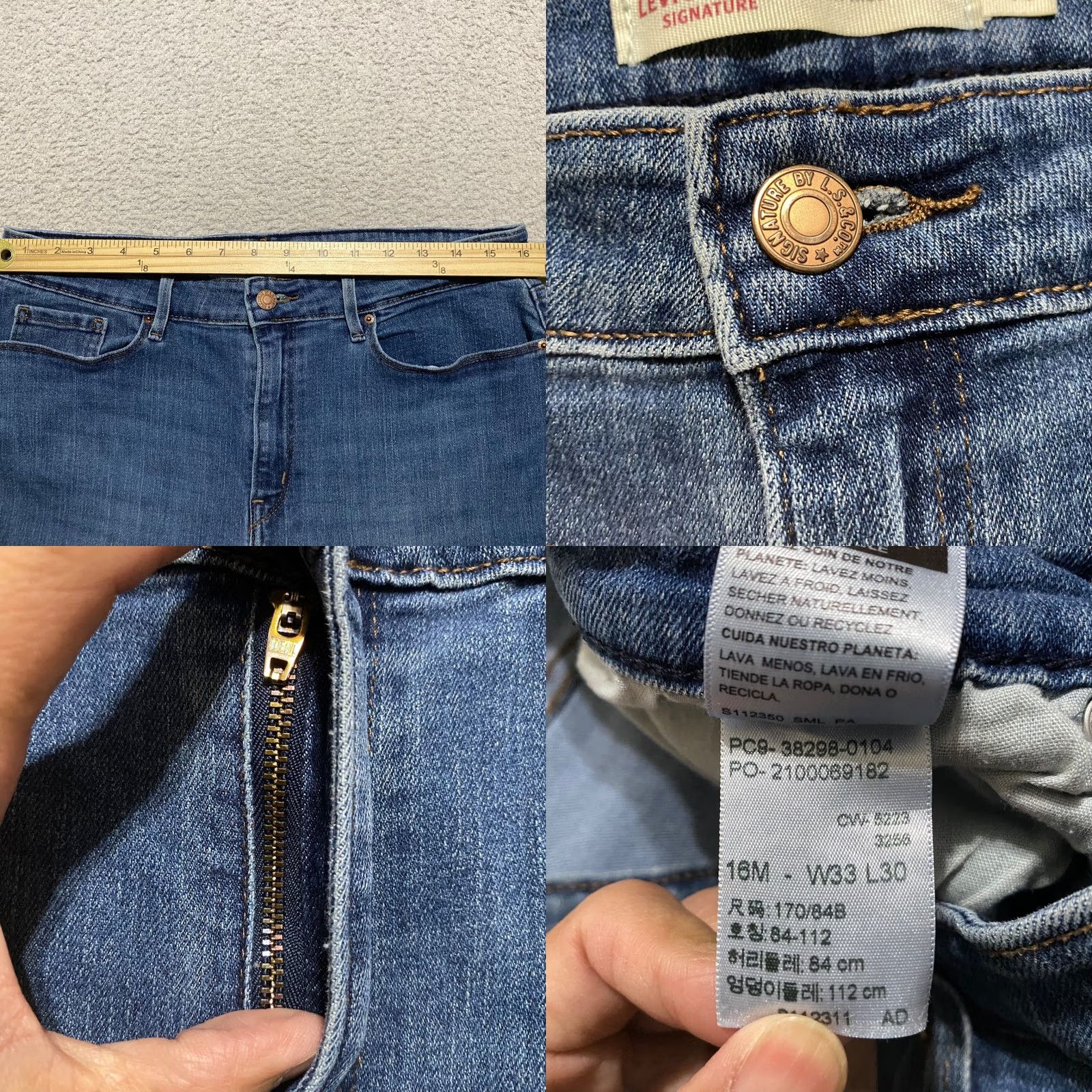 Levi's Levi's Jeans Signature Womens Jeans 16 Blue Denim Medium Wash High Rise Skinny Leg Stretch 5-Pocket Womens Size 38" / US 16 / IT 52 - 8 Thumbnail