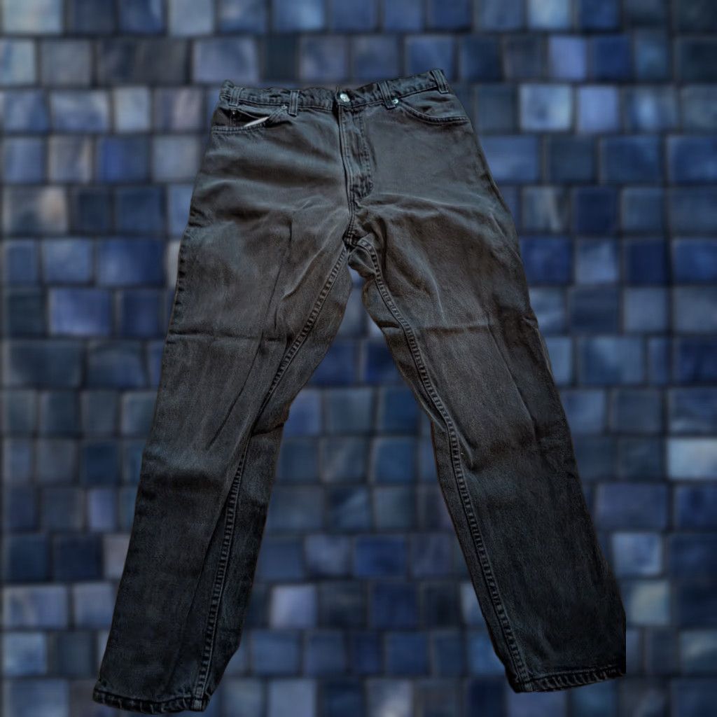 Levi's VINTAGE Levi's 550 Orange Tab Jeans Men 33x30 Black Straight Jeans Mens Body Size US 33 - 1 Thumbnail