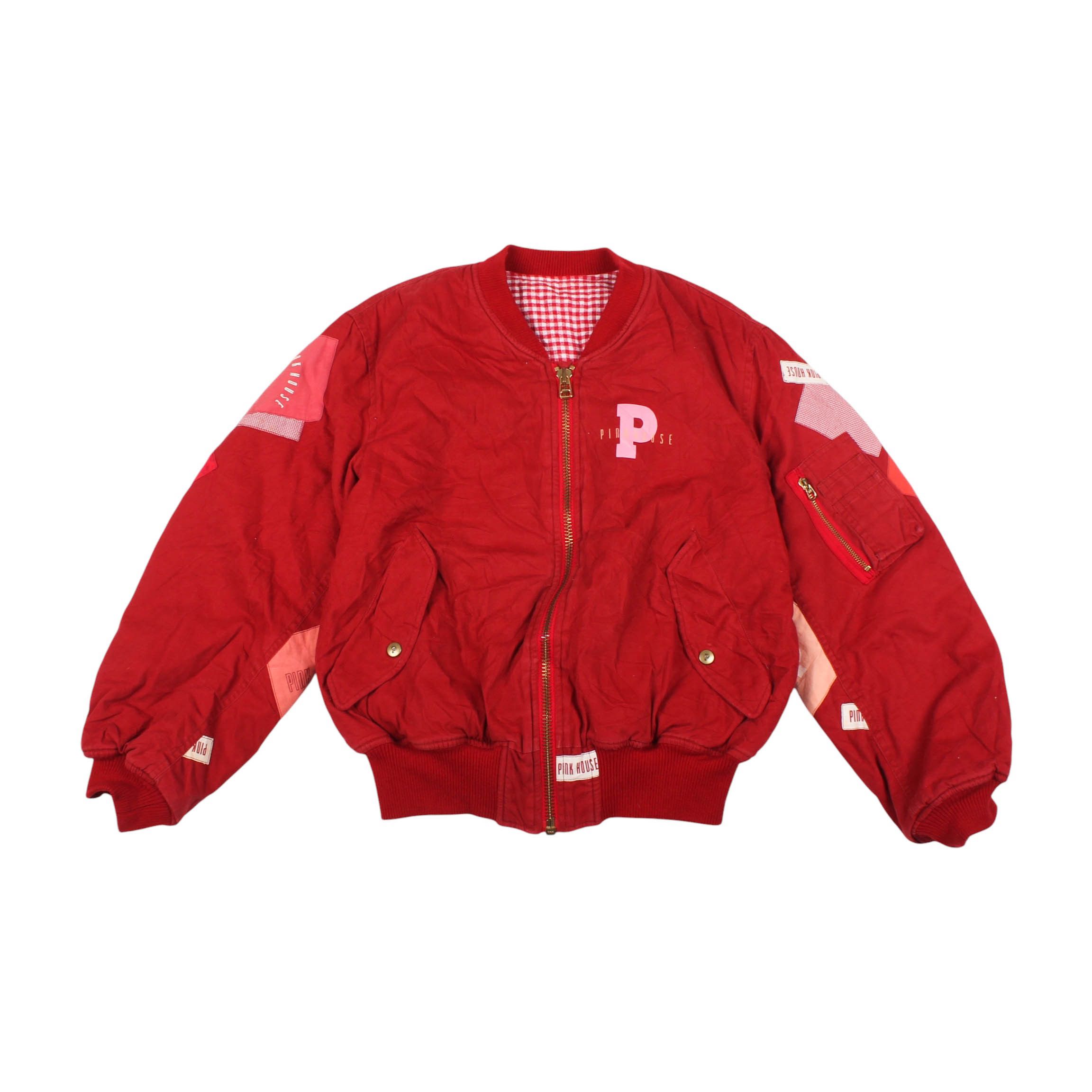 Pink House Pink House Bomber Jacket Red Japanese Designer Size M / US 6-8 / IT 42-44 - 1 Thumbnail