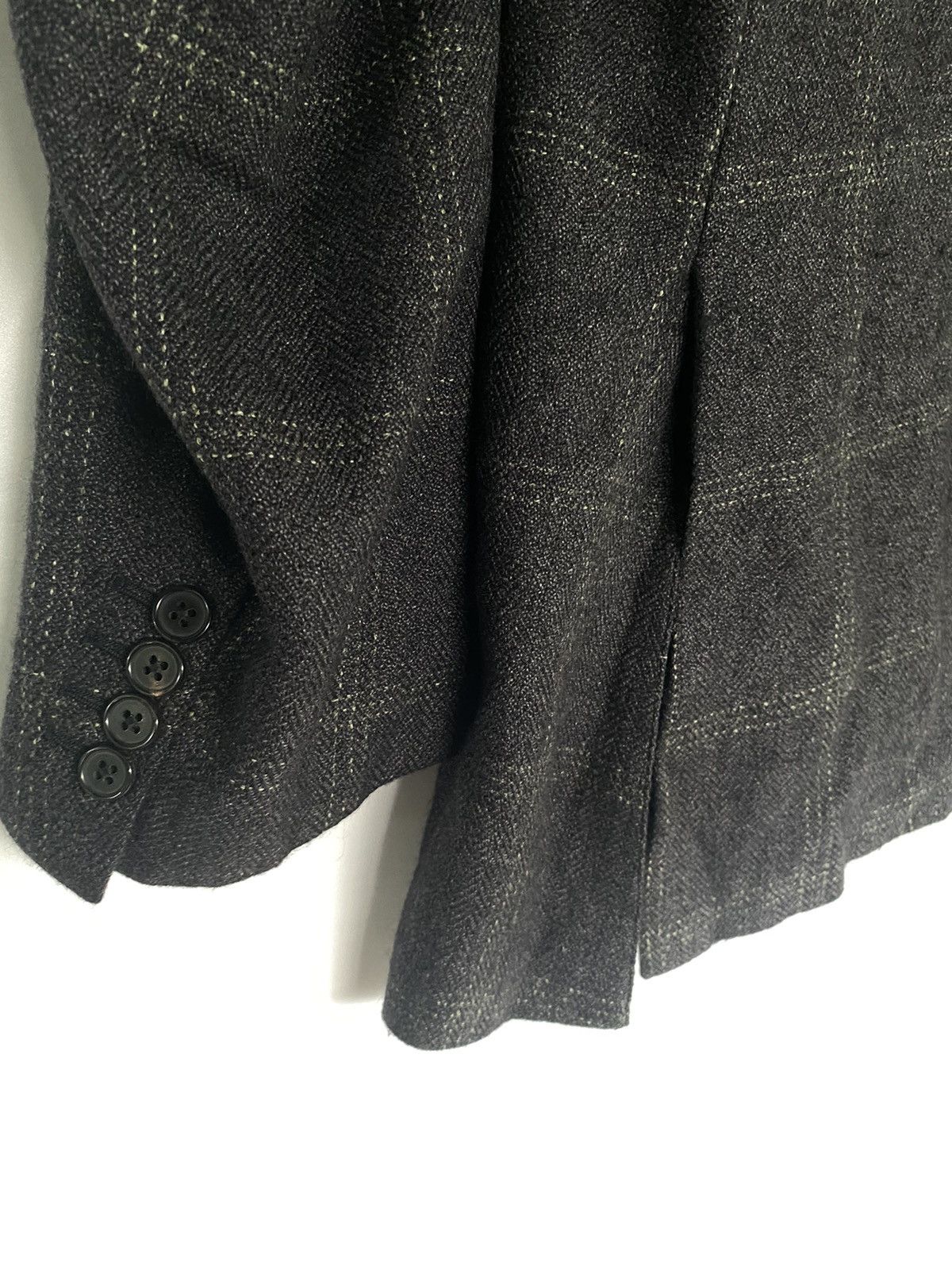 Designer HERMES Paris Wool Plaid Coat Jacket Blazer Navy RARE ITALY Size US L / EU 52-54 / 3 - 9 Thumbnail