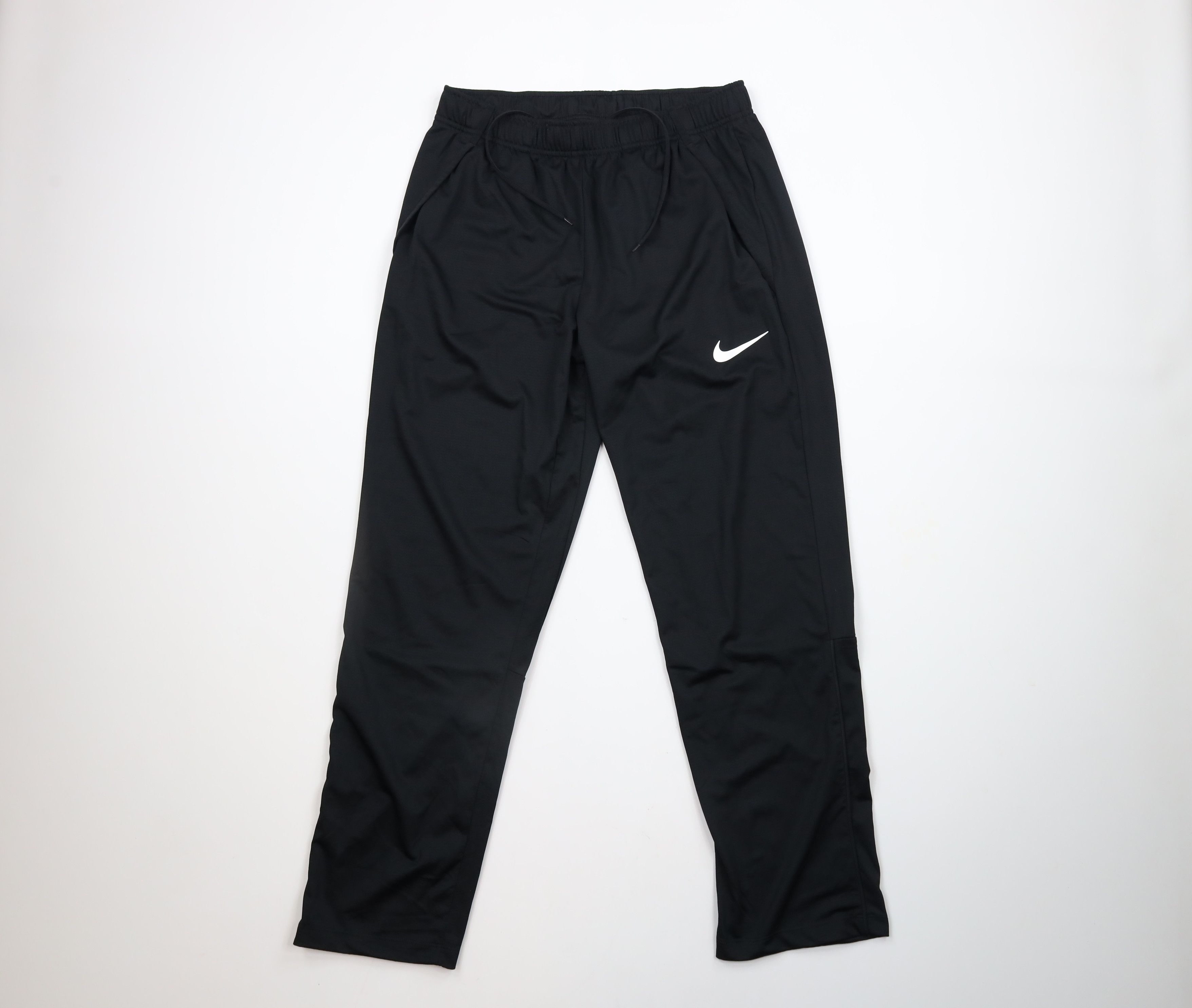 Nike × Vintage Vintage Nike Mini Swoosh Wide Leg Pants Black Polyester Size US 36 / EU 52 - 1 Thumbnail