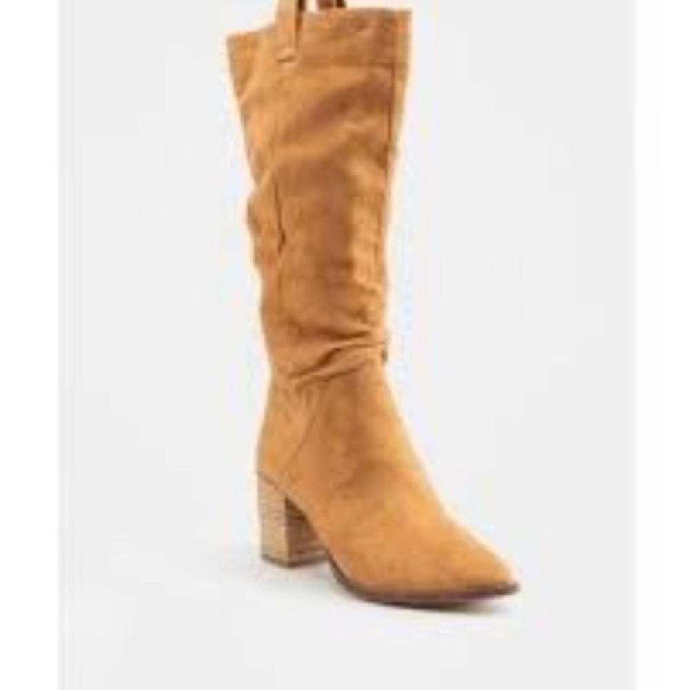 Designer Chic Slouchy Knee-High Heeled Boots Size US 10 / IT 40 - 1 Thumbnail