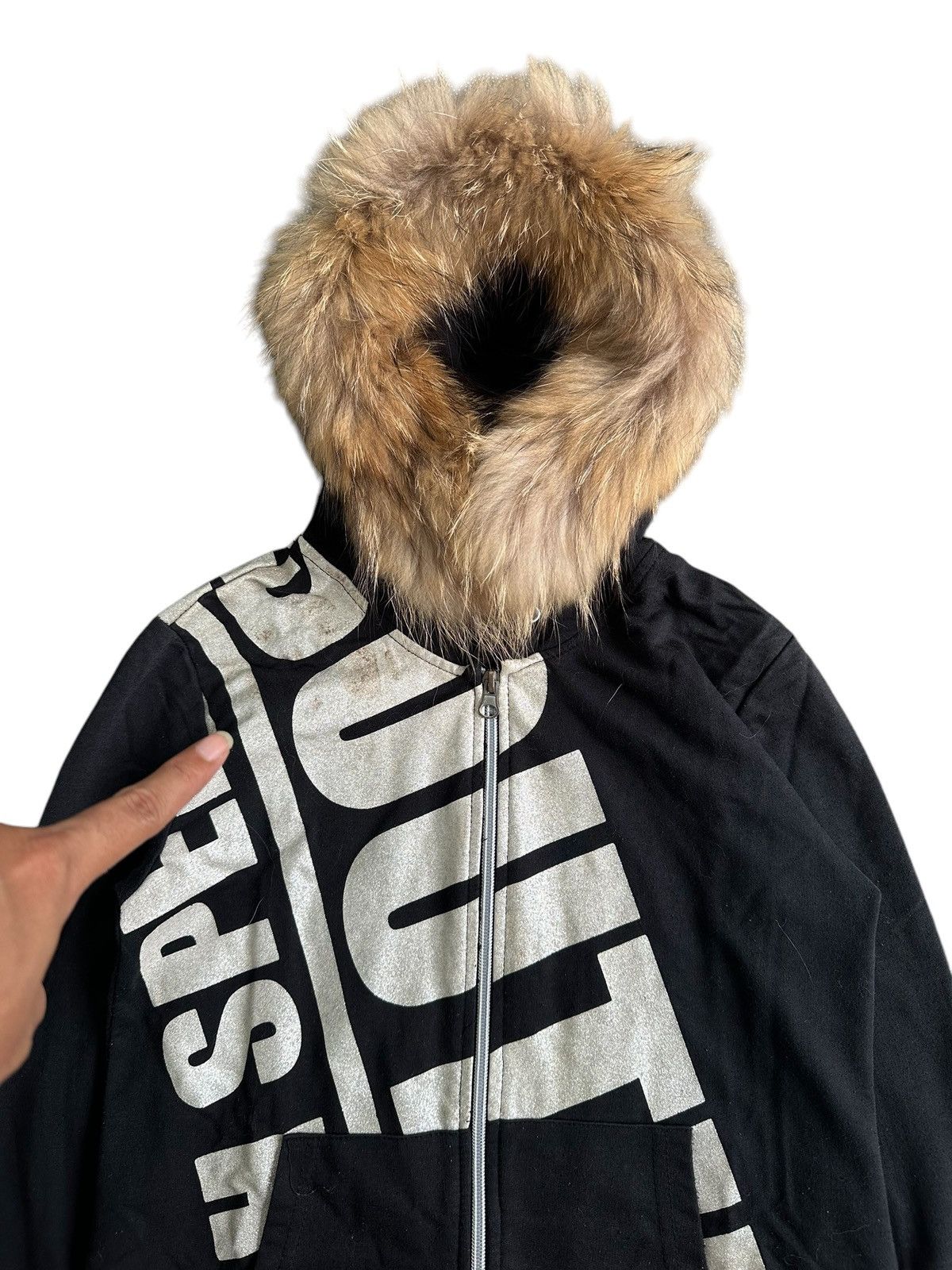 20471120 RAVISHING VIRGIN Zip FUR HOODIE IFSIXWASNINE LGB STYLE Size S / US 4 / IT 40 - 3 Thumbnail