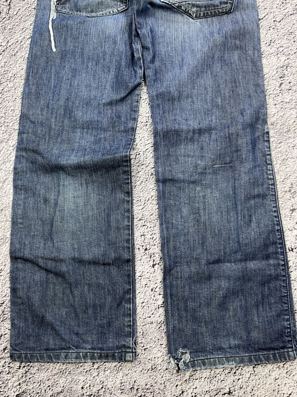 Vintage Y2K faded japan trashed jeans streetwear size 36