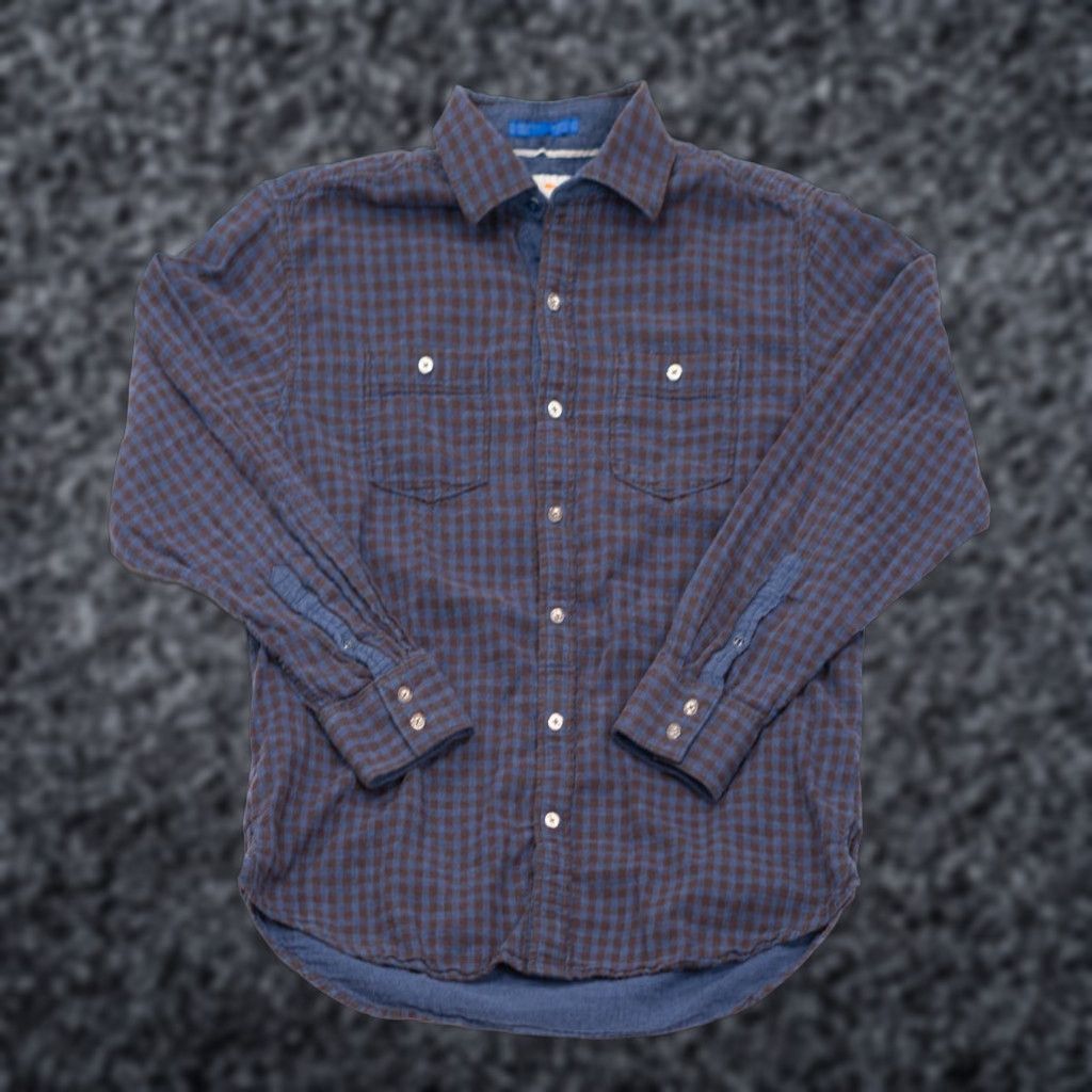 Tommy Bahama VINTAGE Tommy Bahama Island Modern Fit Mens Shirt Red Blue Plaid Long Sleeve Button-Up Shirt Size US M / EU 48-50 / 2 - 1 Thumbnail