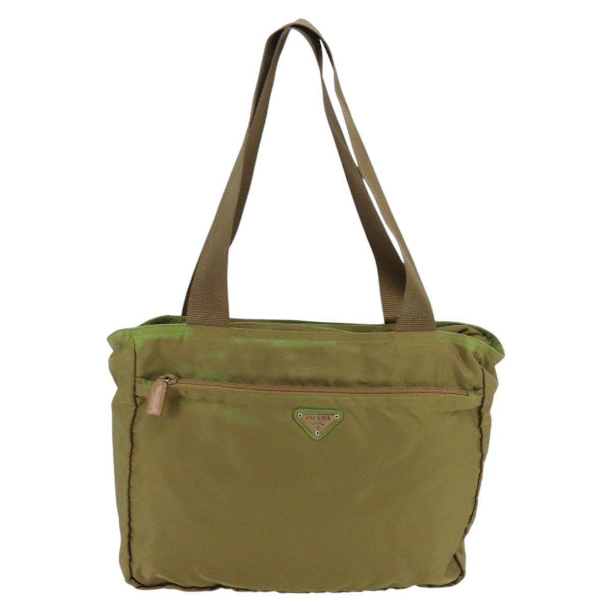 Prada Tessuto Khaki Synthetic Tote Bag (Pre-Owned) Size ONE SIZE - 1 Thumbnail