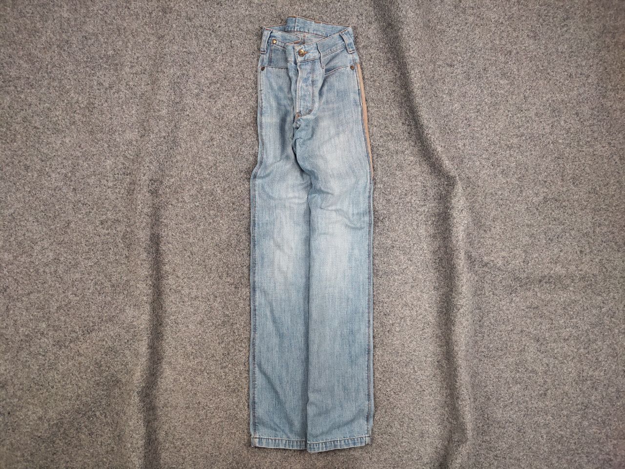 Sixty Vintage 90's Decauville x sixty Blue Patchwork Denim Jeans Size US 31 - 1 Thumbnail