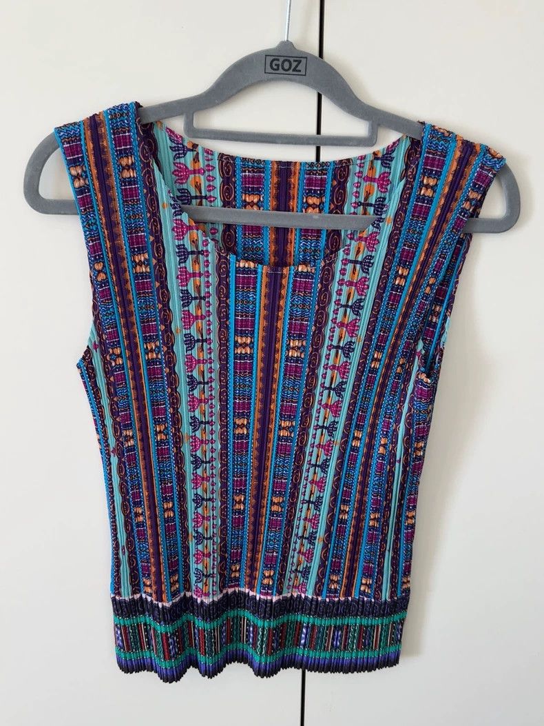Issey Miyake Issey Miyake size:3 Blue striped vest Size XS / US 0-2 / IT 36-38 - 1 Thumbnail
