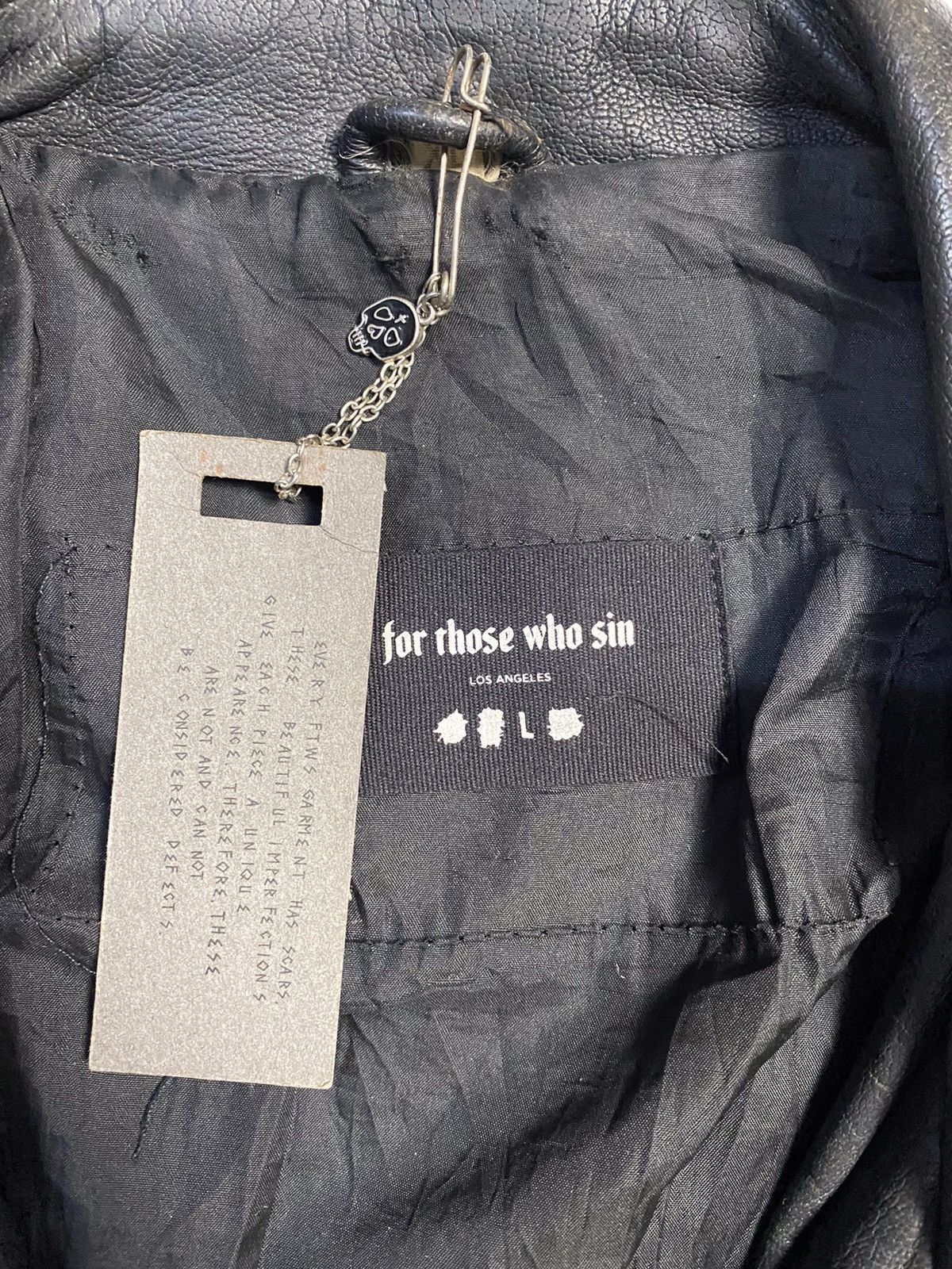 For Those Who Sin SINNERS GANG LEATHER JACKET Size US L / EU 52-54 / 3 - 5 Thumbnail