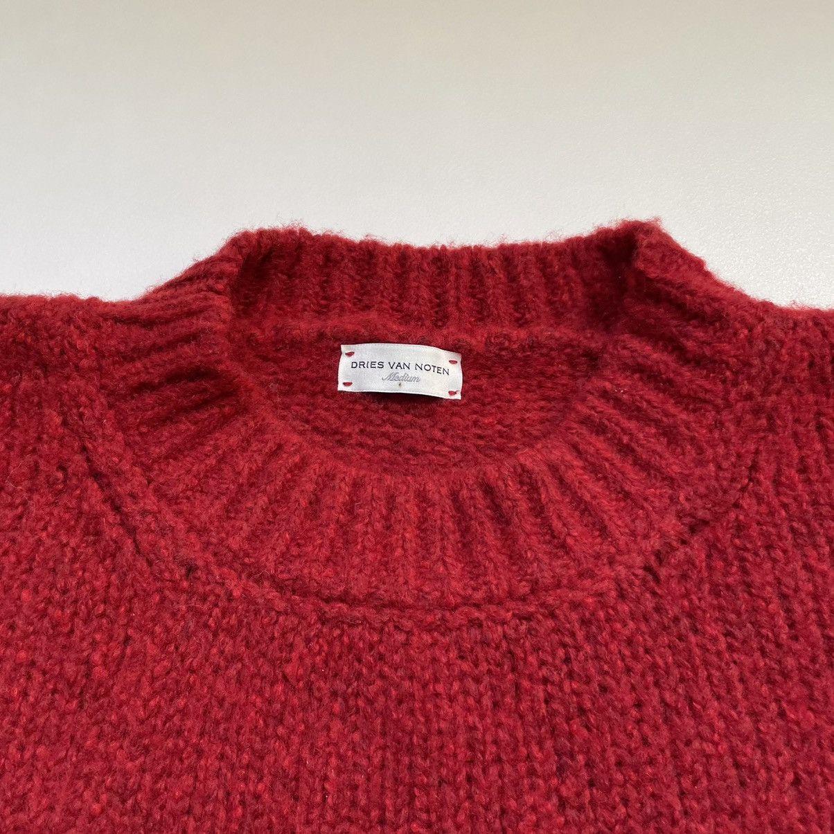 Dries Van Noten Sample Oversized Red Boucle Wool Sweater Size US M / EU 48-50 / 2 - 3 Thumbnail