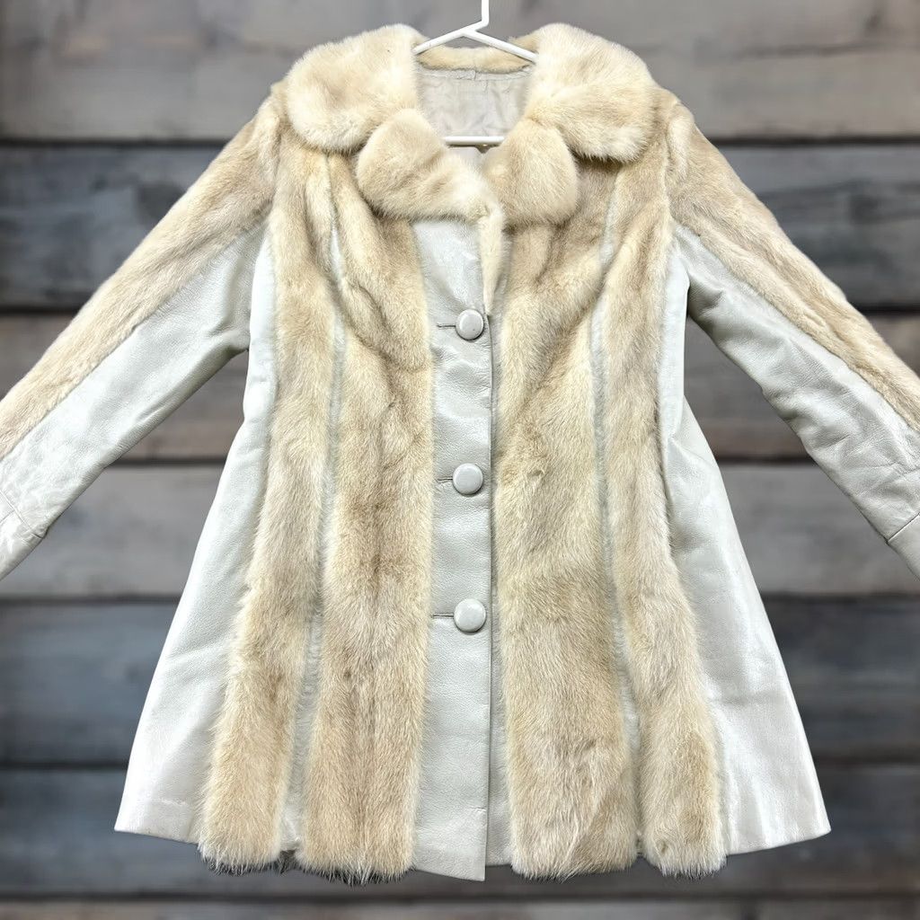 Joseph VINTAGE Joseph Zaccaria Fur Coat Womens M Ivory Long Overcoat 80s Real Mink Lined Coat Mens? Size M / US 6-8 / IT 42-44 - 1 Thumbnail