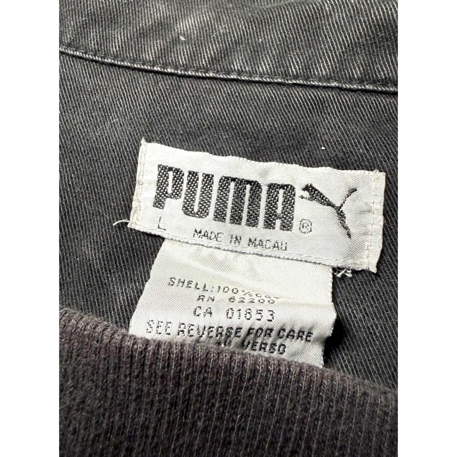 Puma VINTAGE Puma Jacket Mens Large Black Blue Coach Pullover Cotton Windbreaker 90s Size US L / EU 52-54 / 3 - 6 Thumbnail