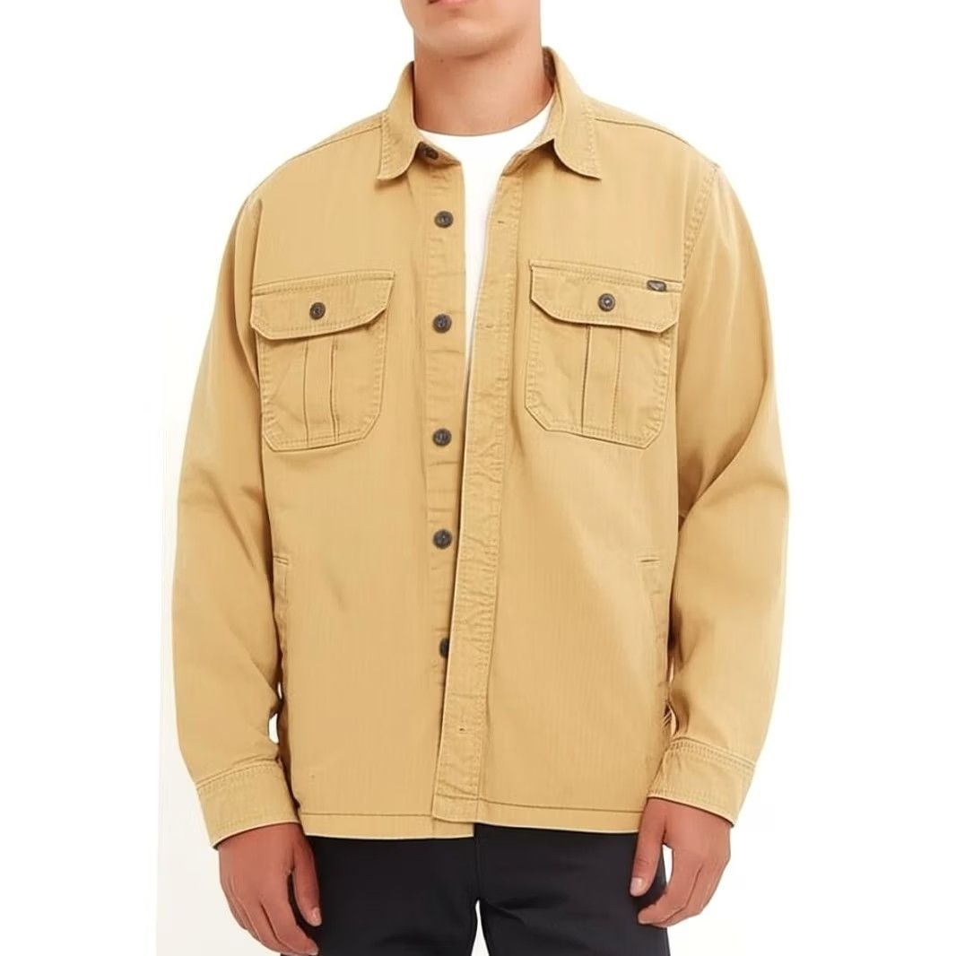 Eddie Bauer Eddie Bauer Mens Medium Tan Button Down Lined Shirt Jacket Workwear Shacket Size US M / EU 48-50 / 2 - 2 Thumbnail