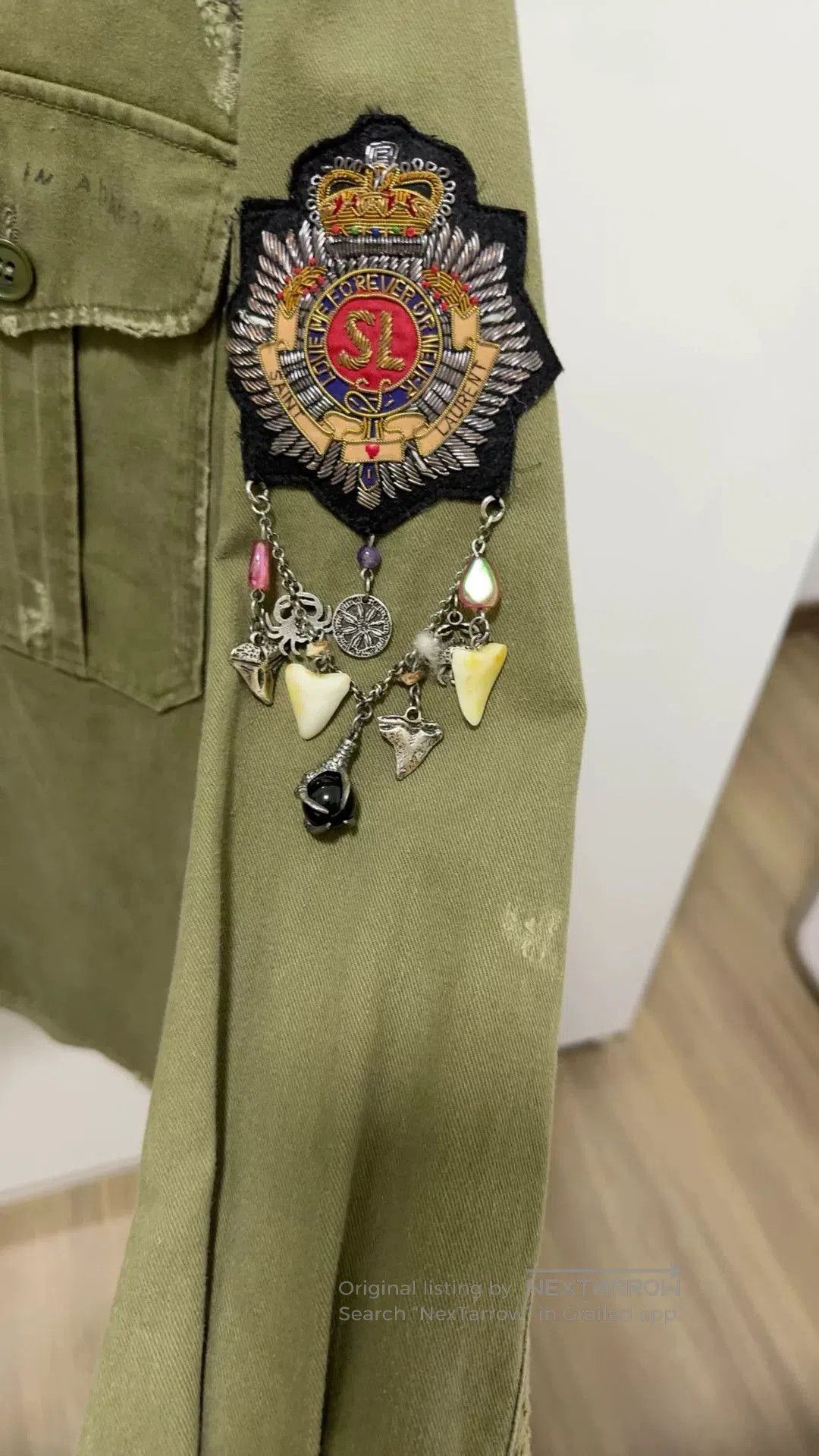 Saint Laurent Paris Saint Laurent Olive Military Shirt. Size US M / EU 48-50 / 2 - 2 Thumbnail