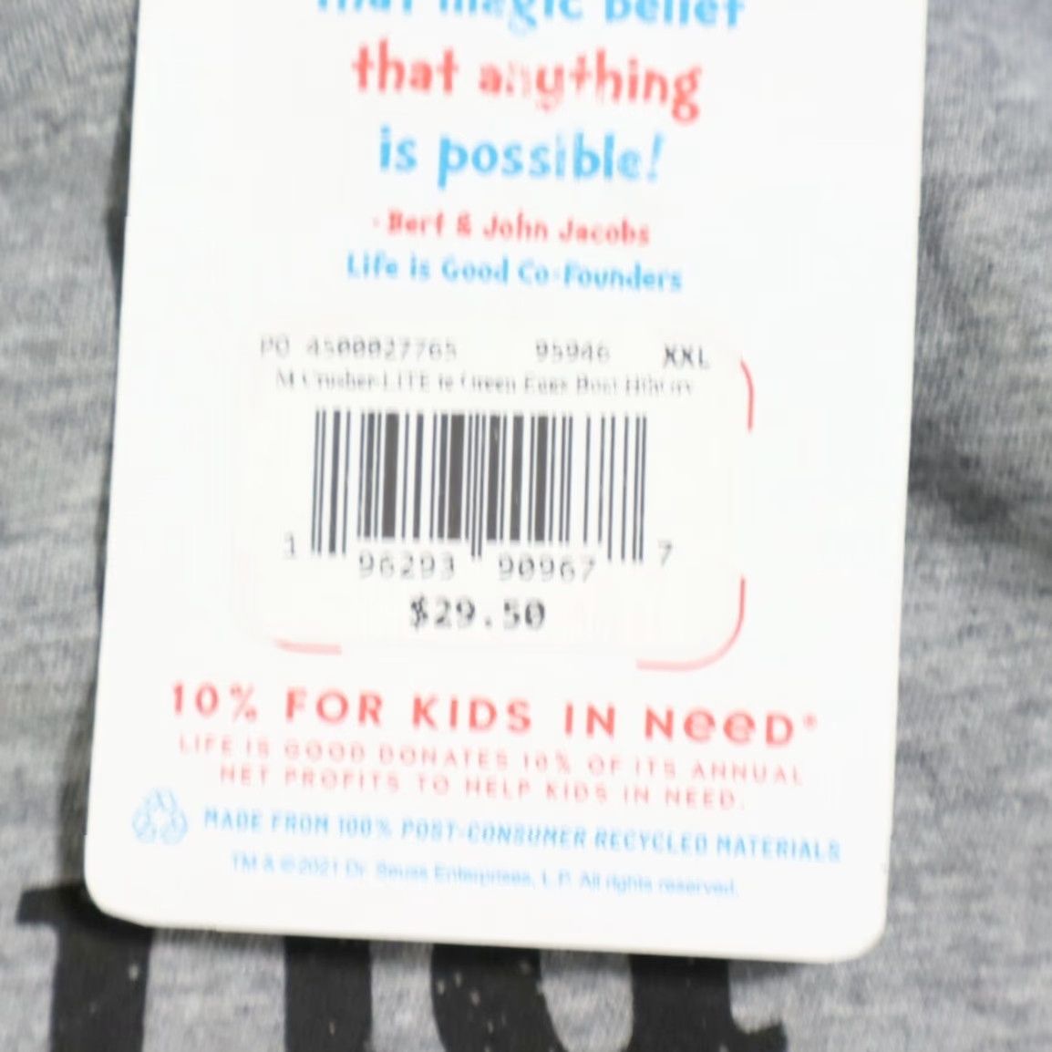 Life is Good Life is Good Dr. Seuss Boat Solid Shirt Gray Men's 2XL Shirt Size US XXL / EU 58 / 5 - 6 Thumbnail
