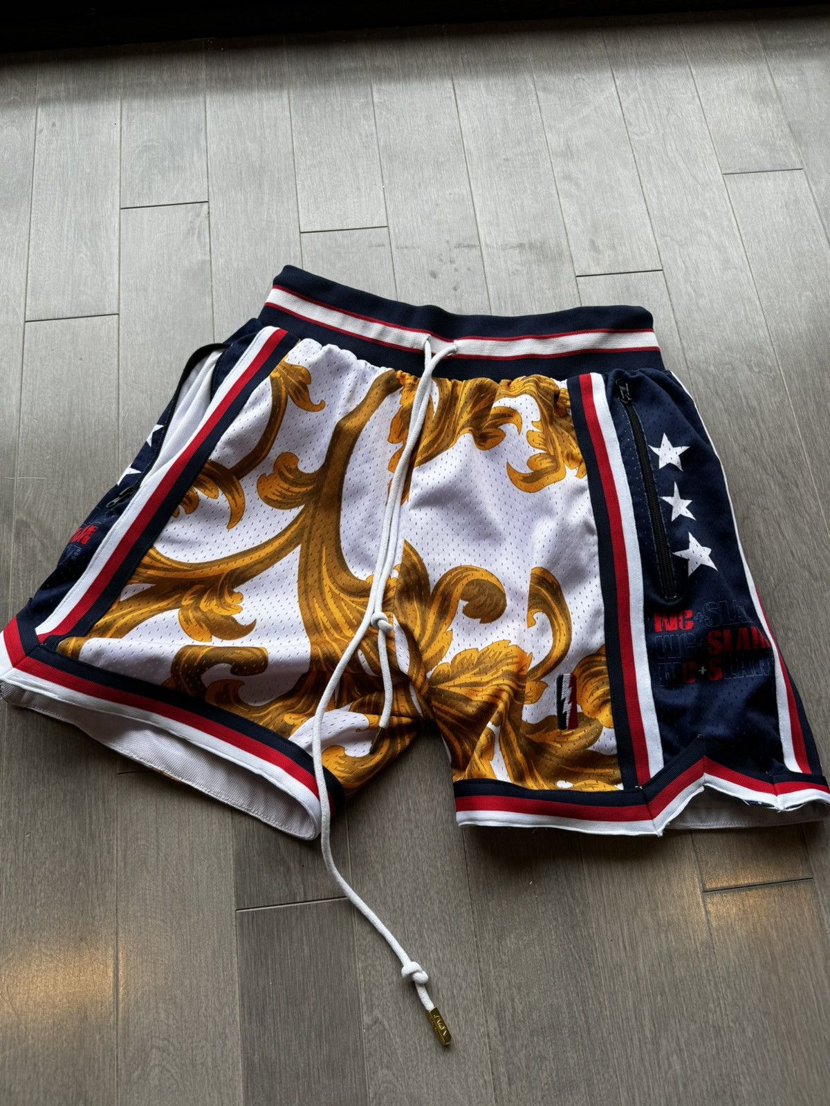 image of Collect And Select x NBA Slam X Trillest (Collect + Select) Usa Versace Olympic Shorts (Size 30)