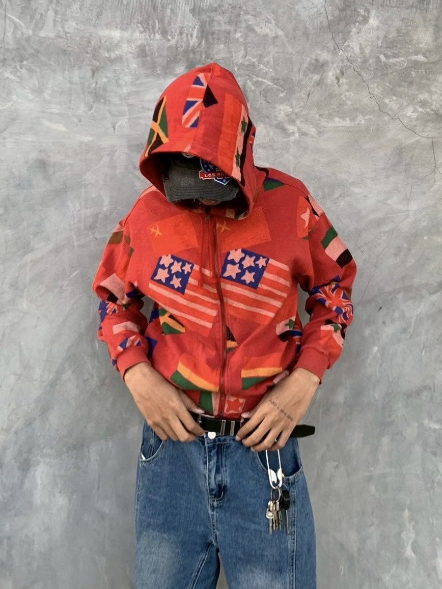 Issey Miyake Vintage 80/90s Issey Miyake World Flags Hoodie Size US M / EU 48-50 / 2 - 4 Thumbnail