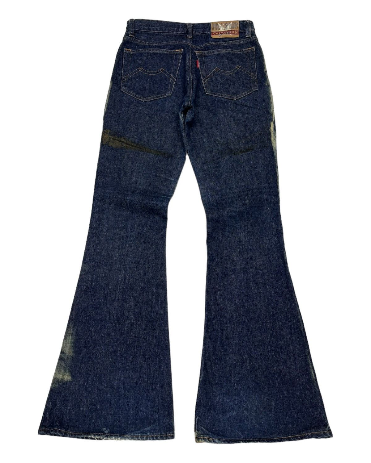Chevignon VINTAGE CHEVIGNON FLARED BLUE DISTRESSED DENIM BOOTCUT JEANS Size 28" / US 6 / IT 42 - 4 Thumbnail