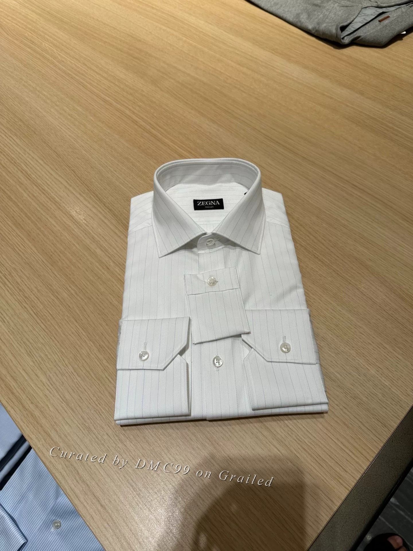 Ermenegildo Zegna Zegna Slim Fit White Long Sleeve Shirt Size US S / EU 44-46 / 1 - 1 Thumbnail