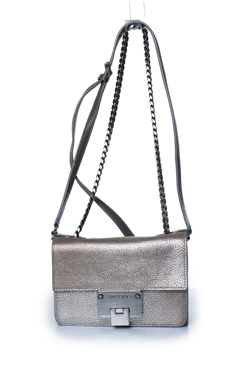 Jimmy Choo Jimmy Choo, Rebel crossbody silver leather bag Size ONE SIZE - 2 Thumbnail