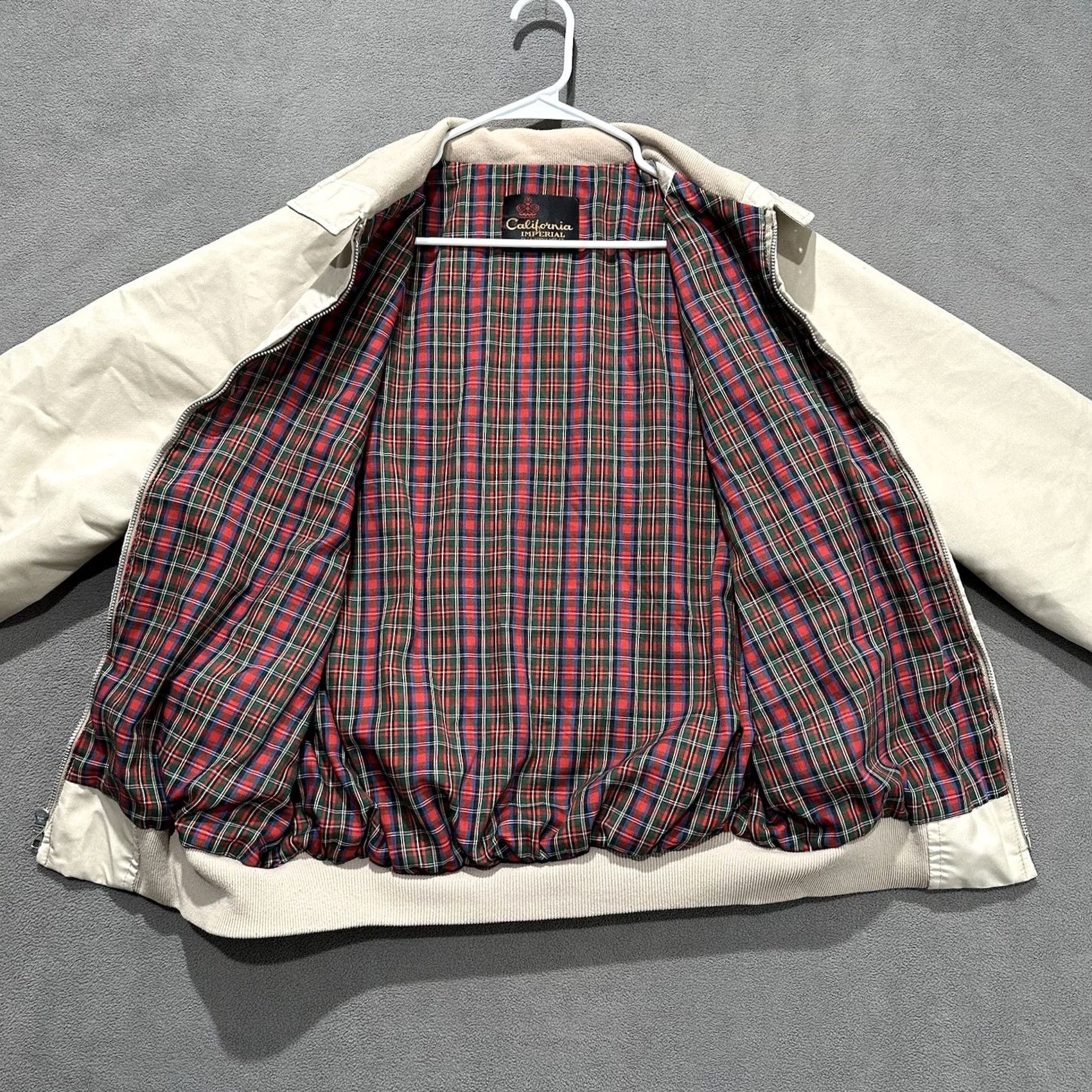 Imperial VINTAGE California Imperial Bomber Jacket Mens 2XL Beige Size US XXL / EU 58 / 5 - 3 Thumbnail