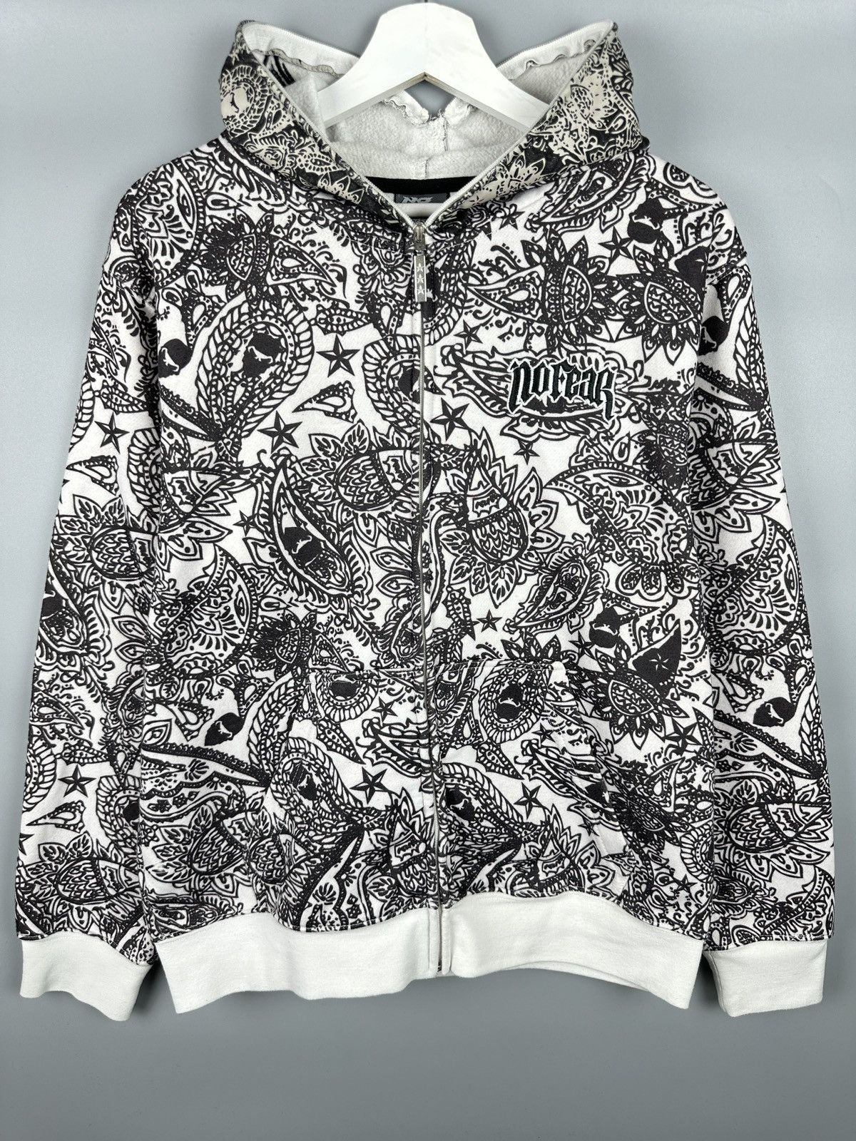 Tapout No Fear Skull Face Zip Hoodie Opium Paiesley Size US M / EU 48-50 / 2 - 4 Thumbnail